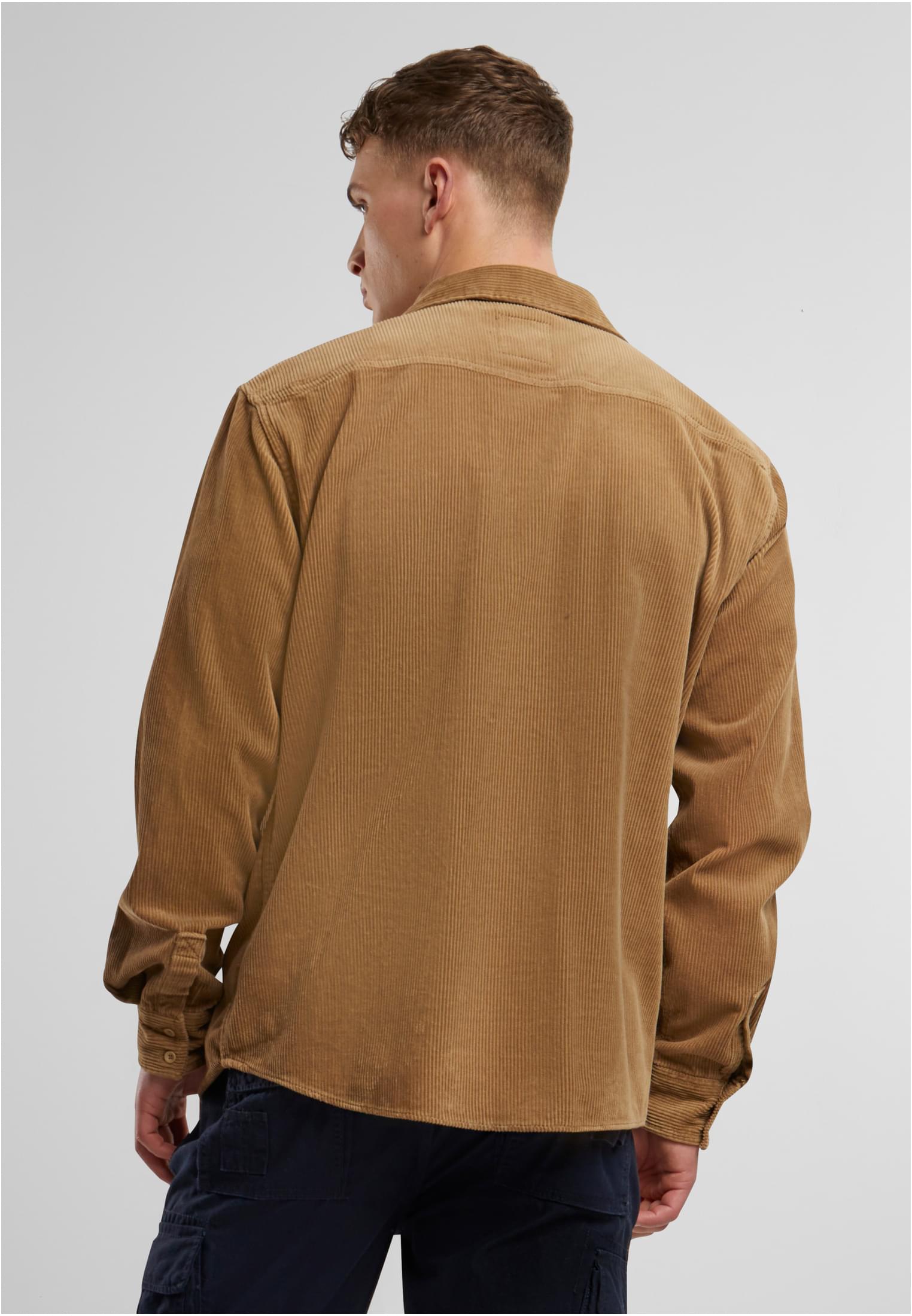 Corduroy Classic Shirt Long Sleeve camel 7XL - workoutbrands.com