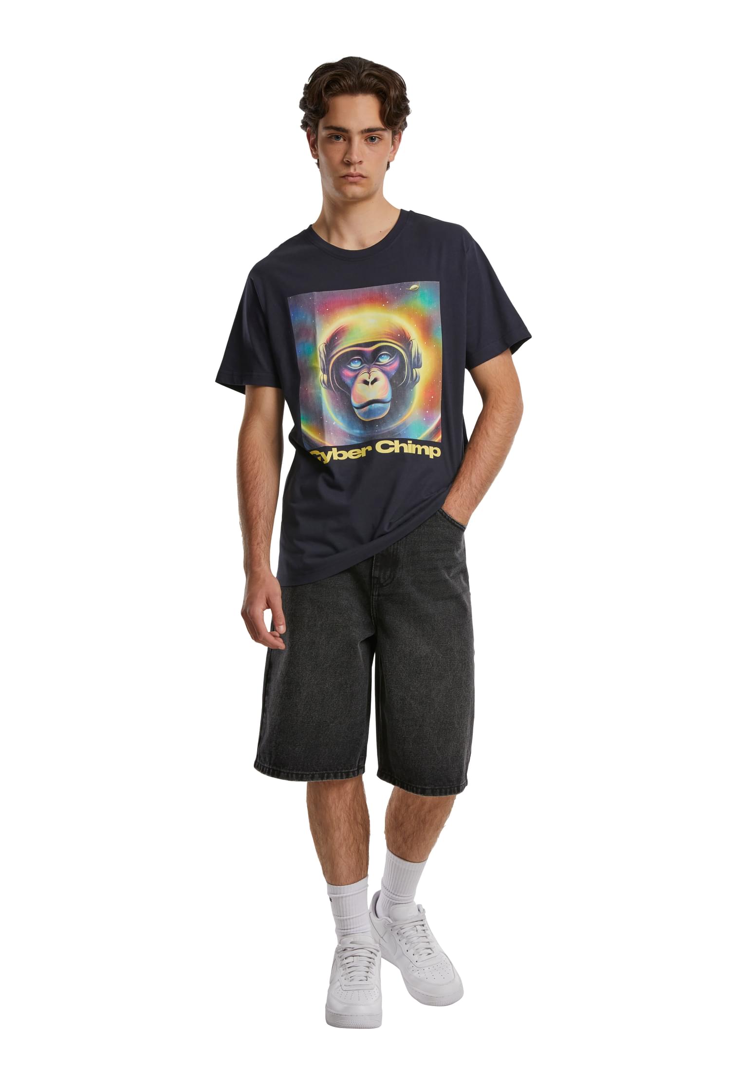 Cyber Chimp Tee navy XXL - workoutbrands.com