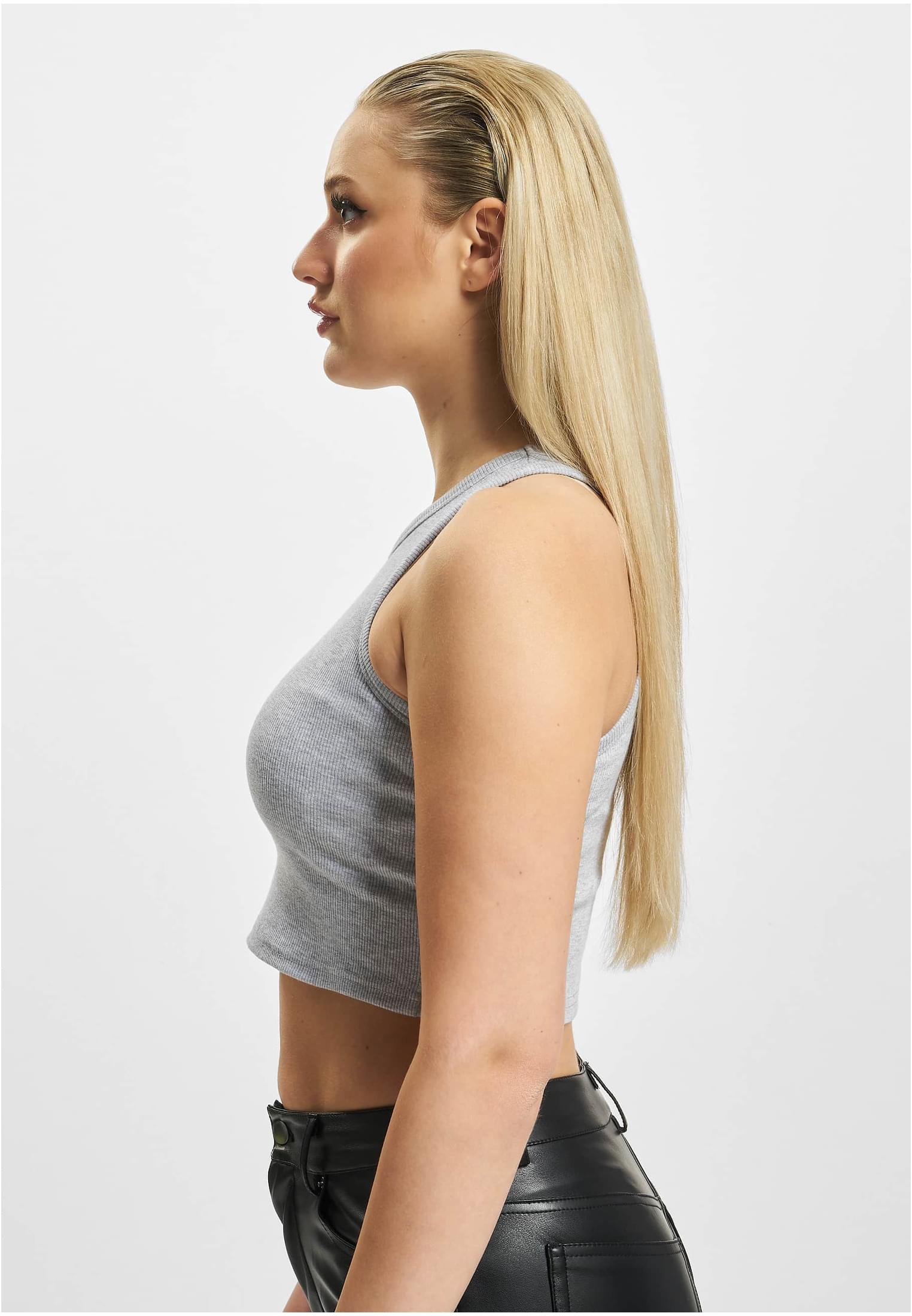 DEF Inga Ribbed Tanktop grey XS - workoutbrands.com