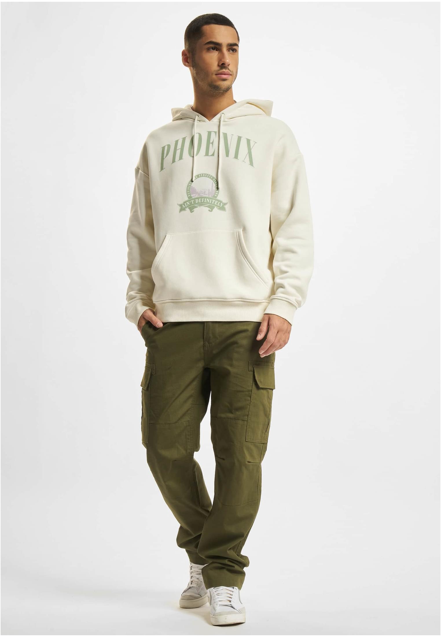 DEF Left Circular Print Hoody offwhite XXL - workoutbrands.com