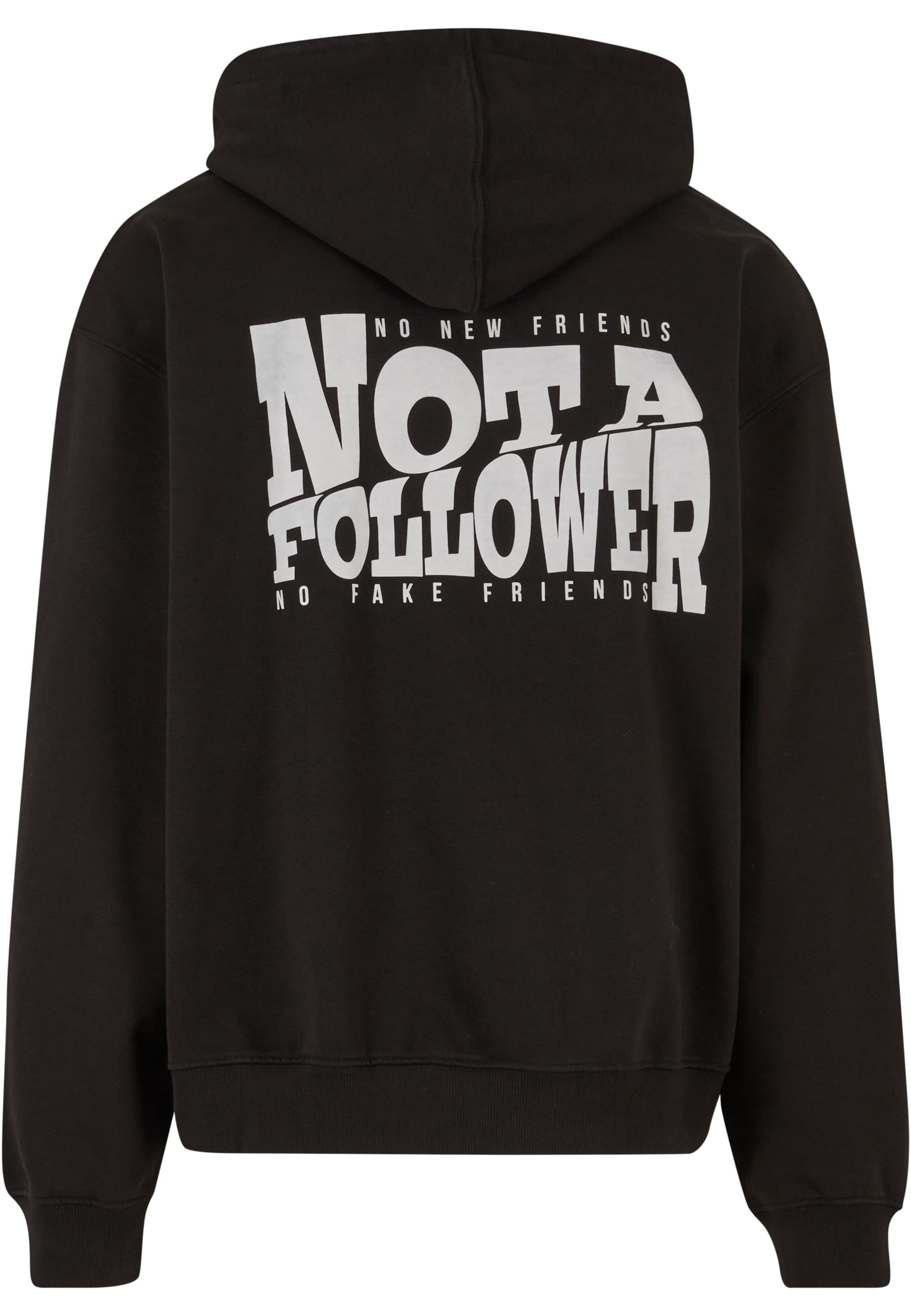 DEF Not a Follower Hoodie jet black washed XL - workoutbrands.com