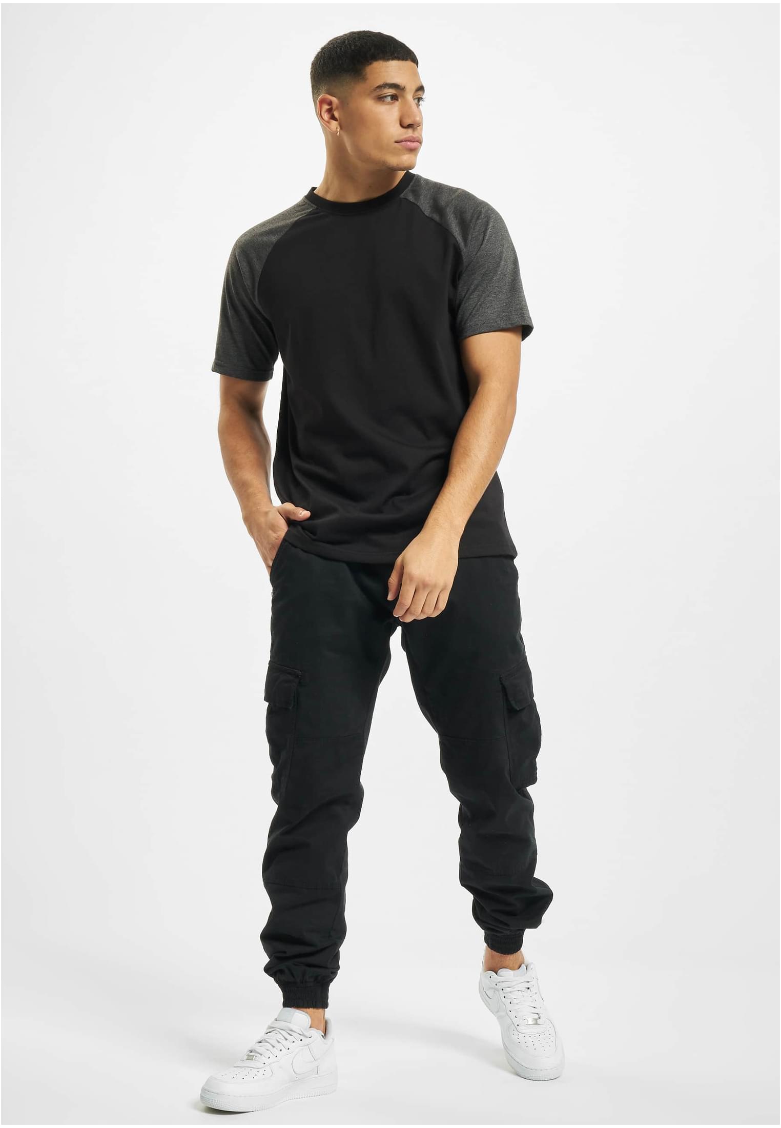 DEF Roy T-Shirt anthracite/burgundy XL - workoutbrands.com