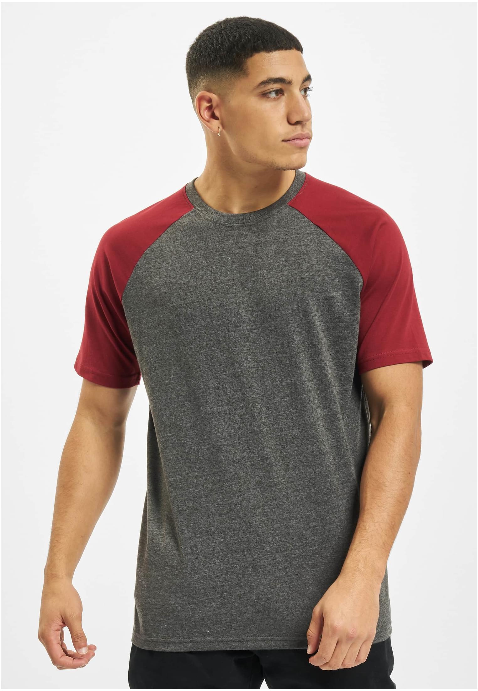 DEF Roy T-Shirt anthracite/burgundy XL - workoutbrands.com
