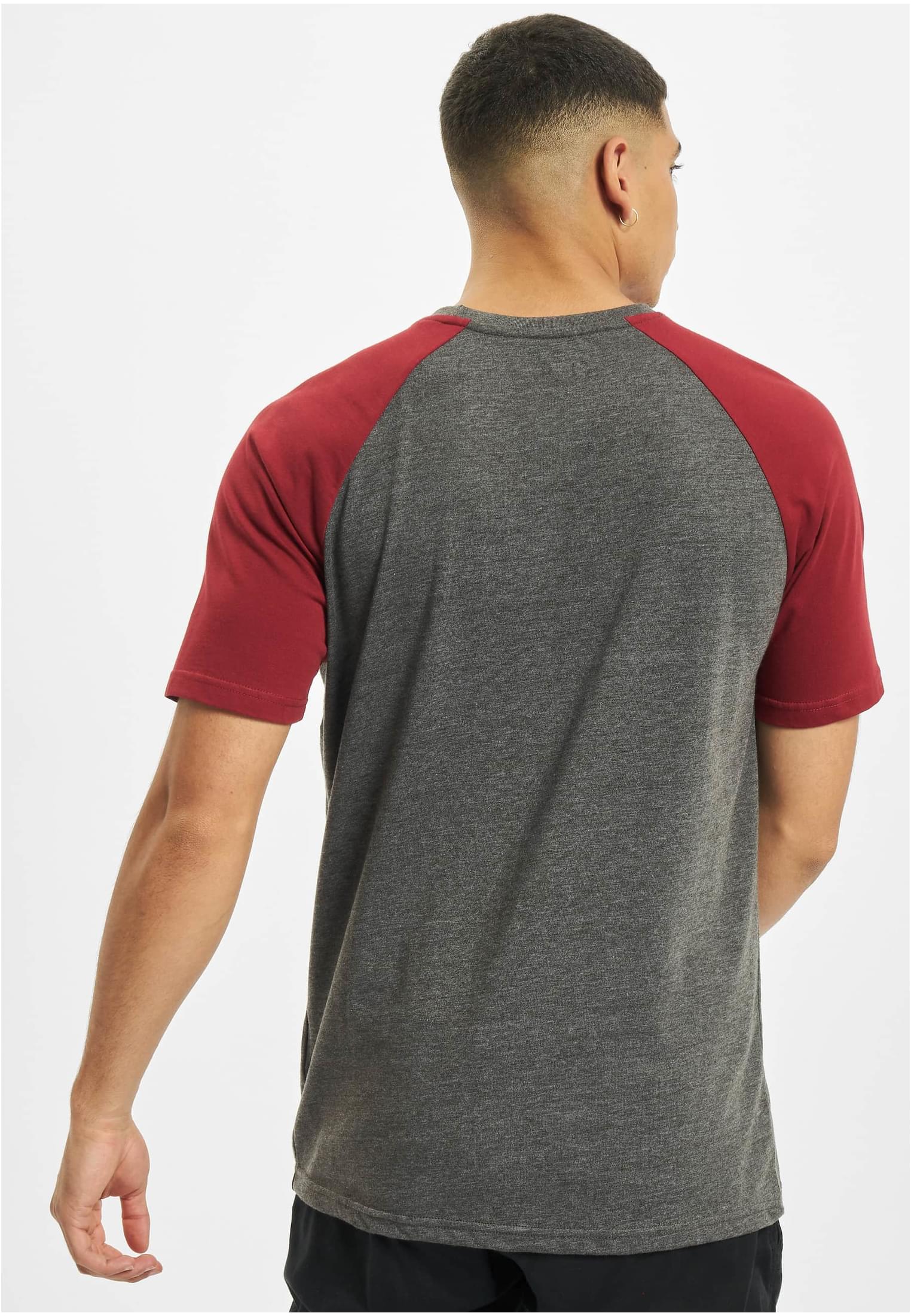 DEF Roy T-Shirt anthracite/burgundy XL - workoutbrands.com