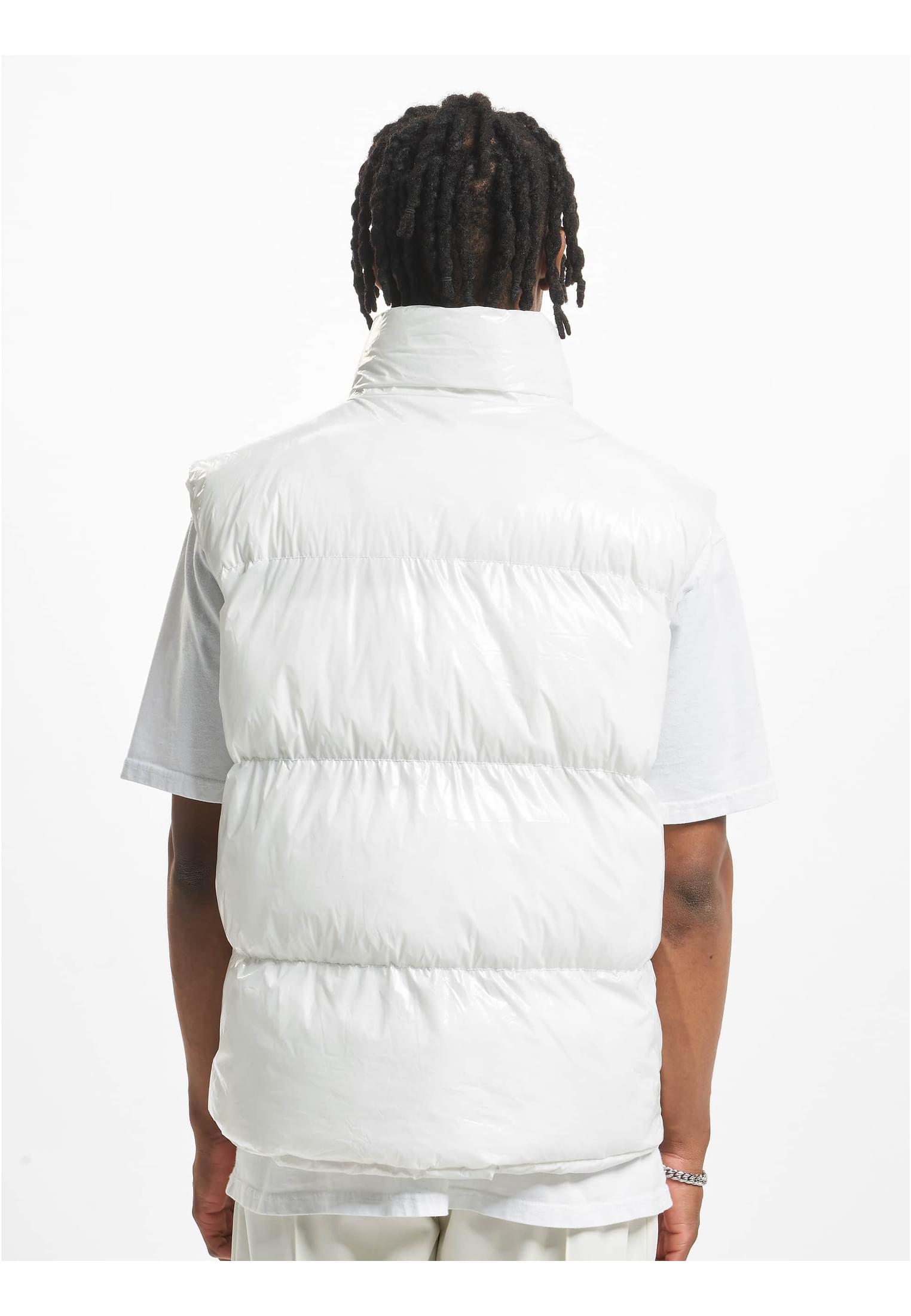 DEF Shiny Puffer vest white XXL - workoutbrands.com