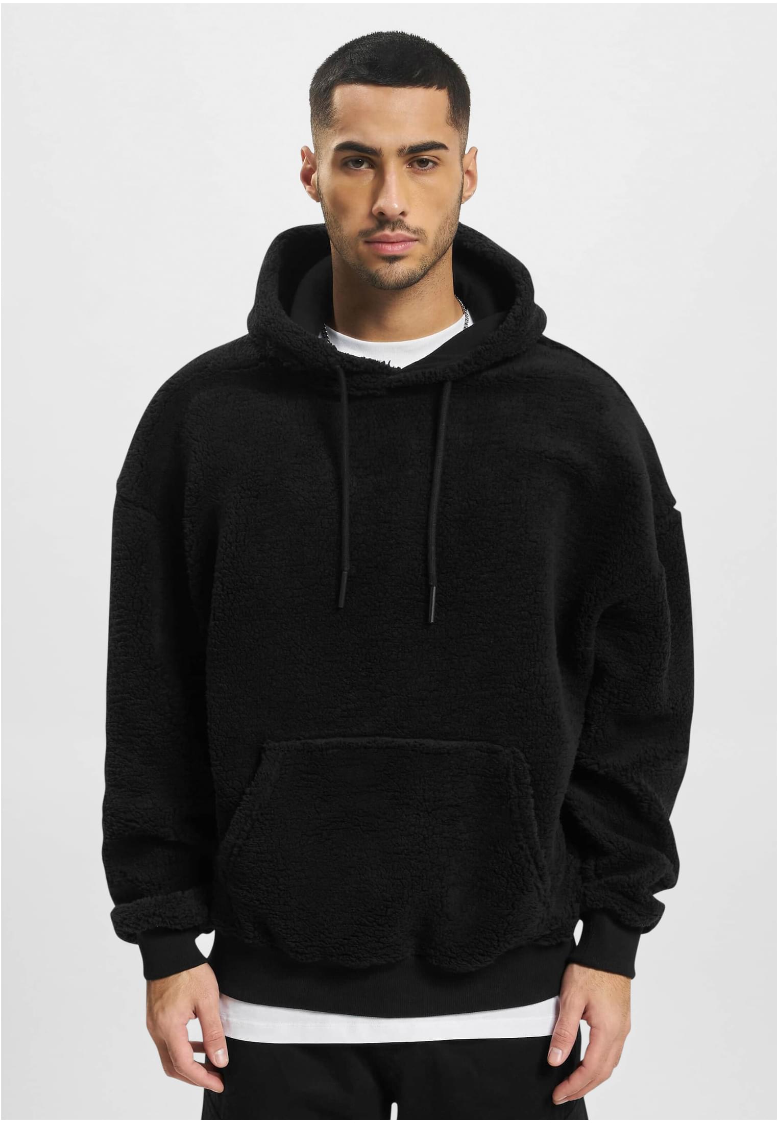 DEF Teddy Hoody Embroidery black XXL - workoutbrands.com