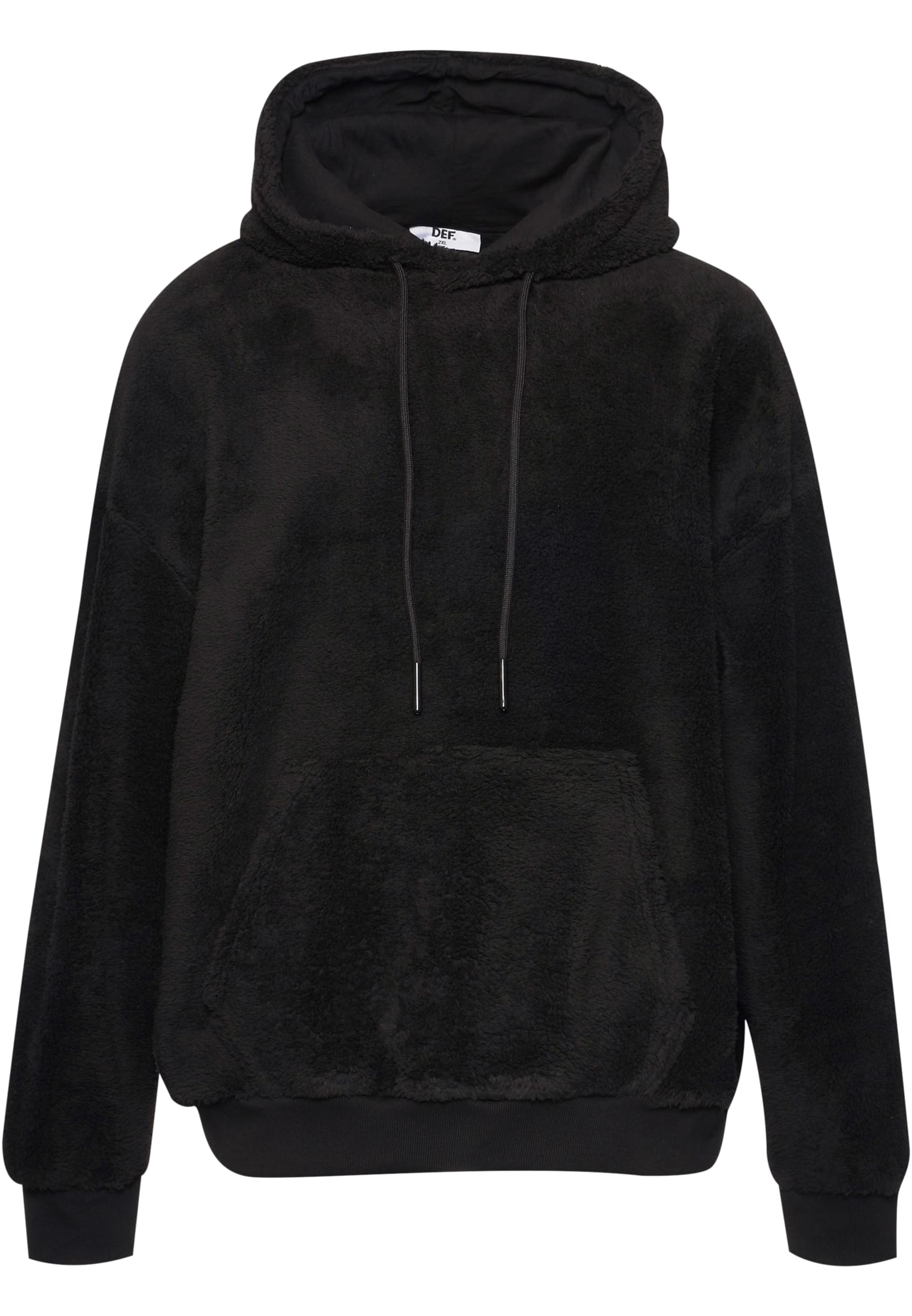 DEF Teddy Hoody Embroidery black XXL - workoutbrands.com