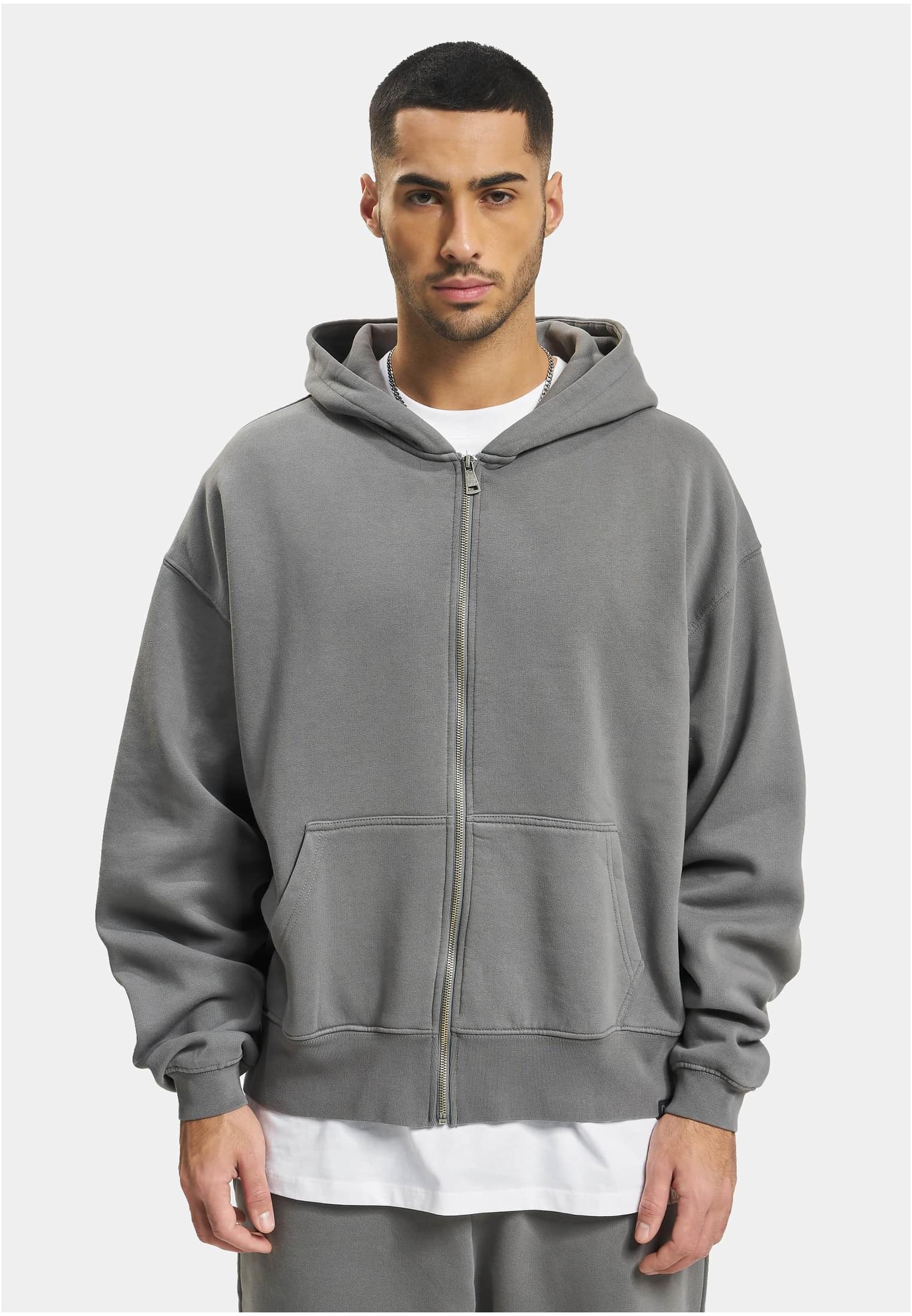 DEF Zip Hoody green washed XXL - workoutbrands.com