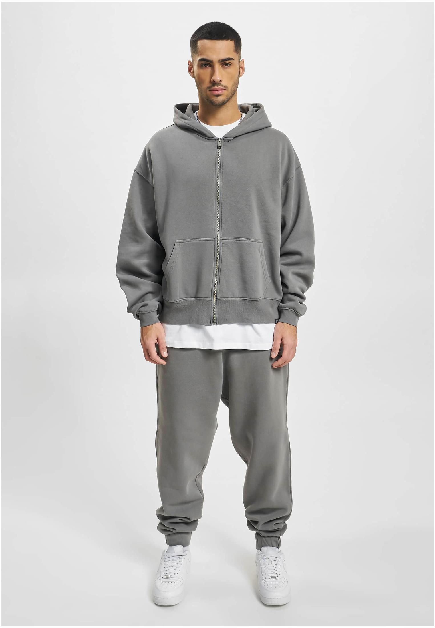 DEF Zip Hoody green washed XXL - workoutbrands.com