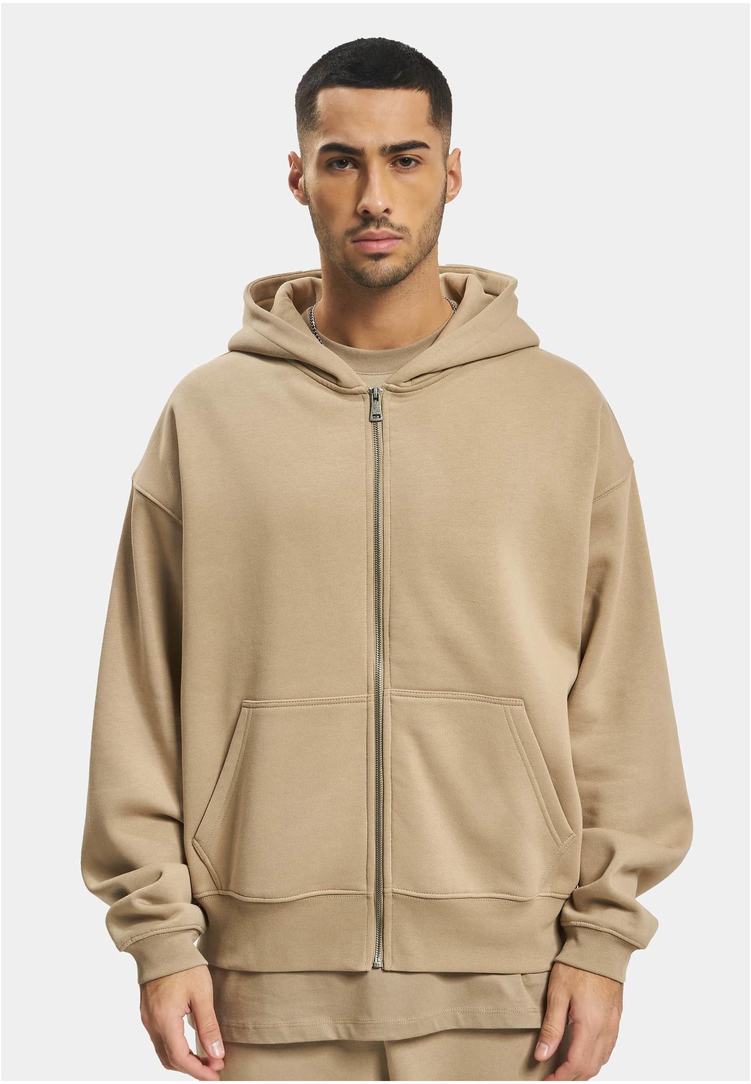 DEF Zip Hoody green washed XXL - workoutbrands.com