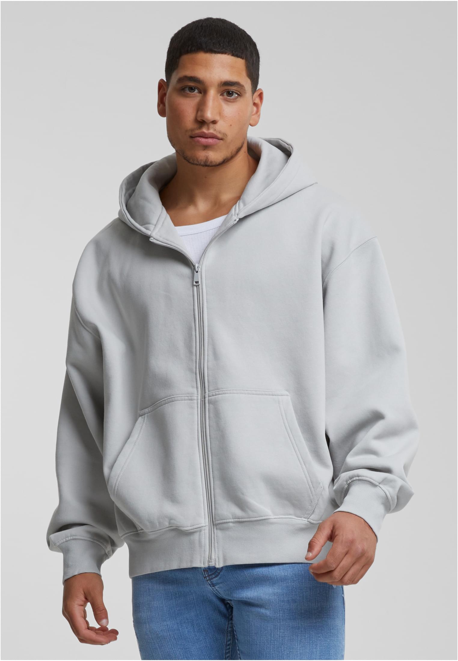 DEF Zip Hoody green washed XXL - workoutbrands.com