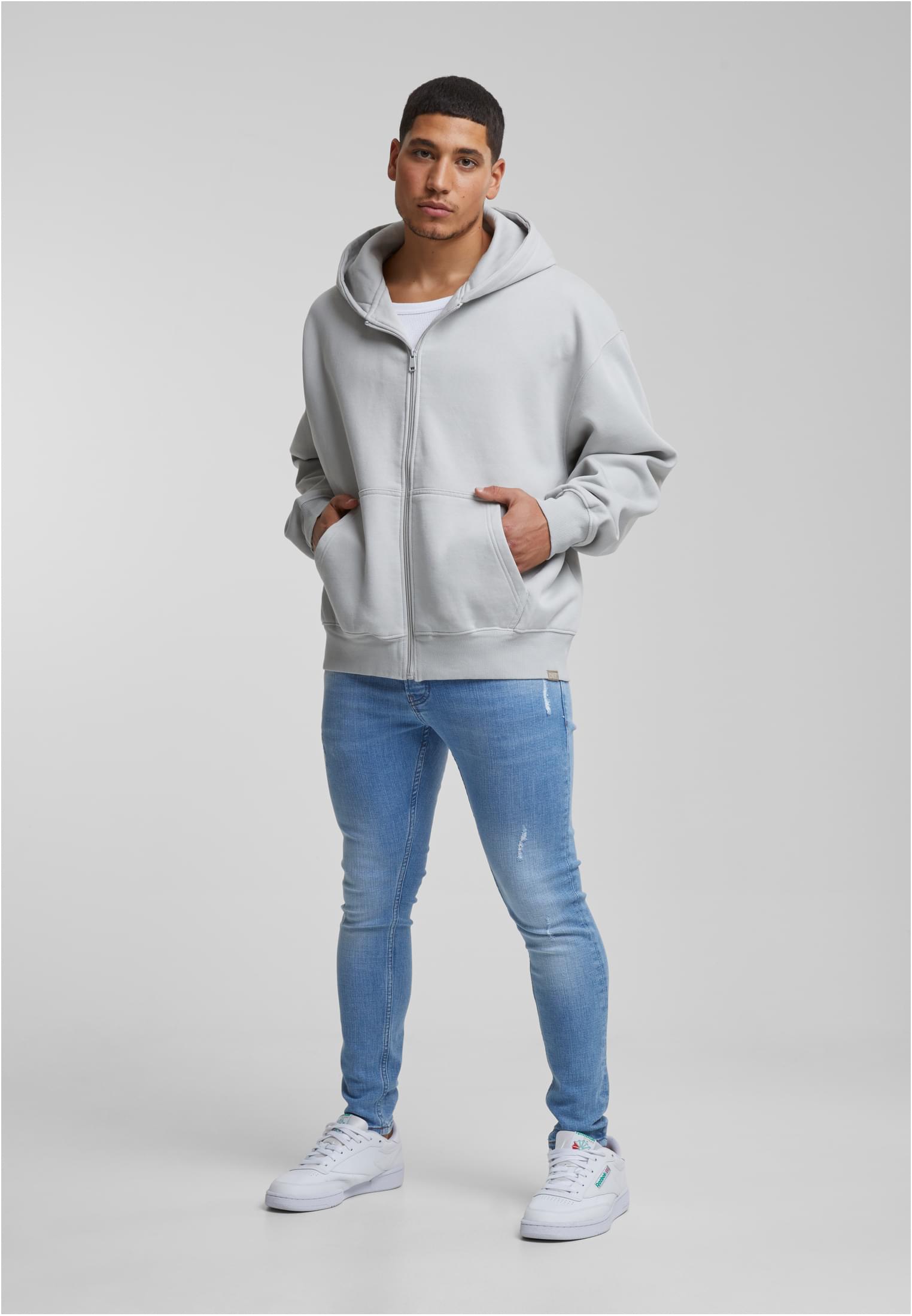 DEF Zip Hoody green washed XXL - workoutbrands.com