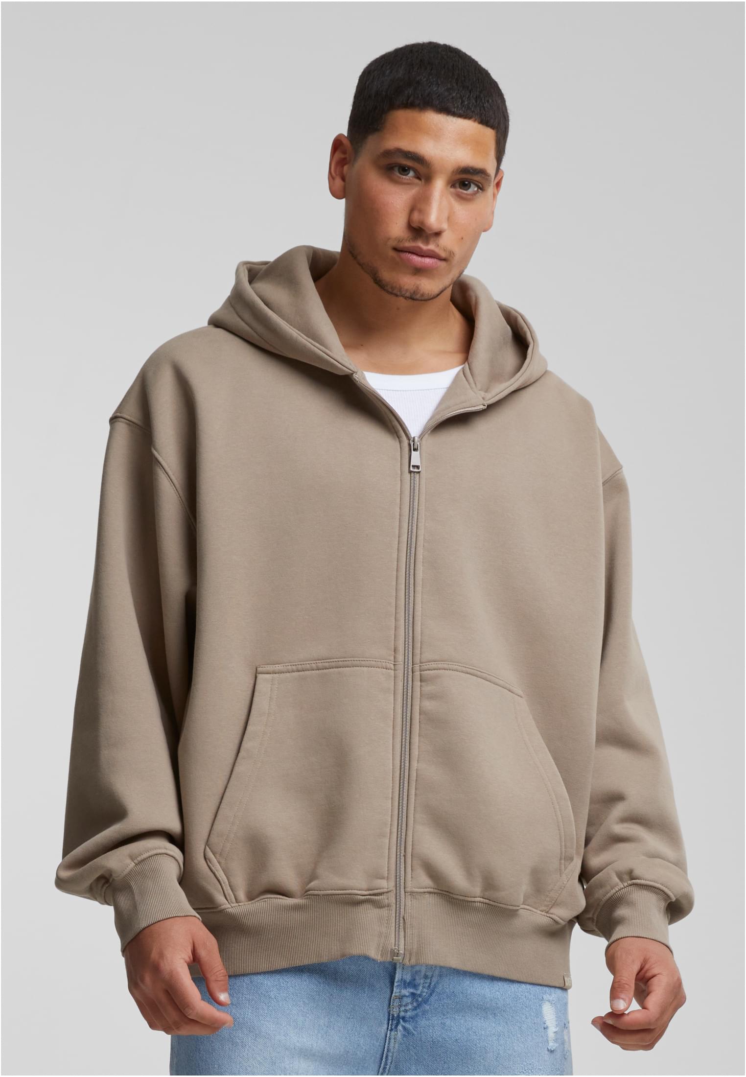 DEF Zip Hoody green washed XXL - workoutbrands.com