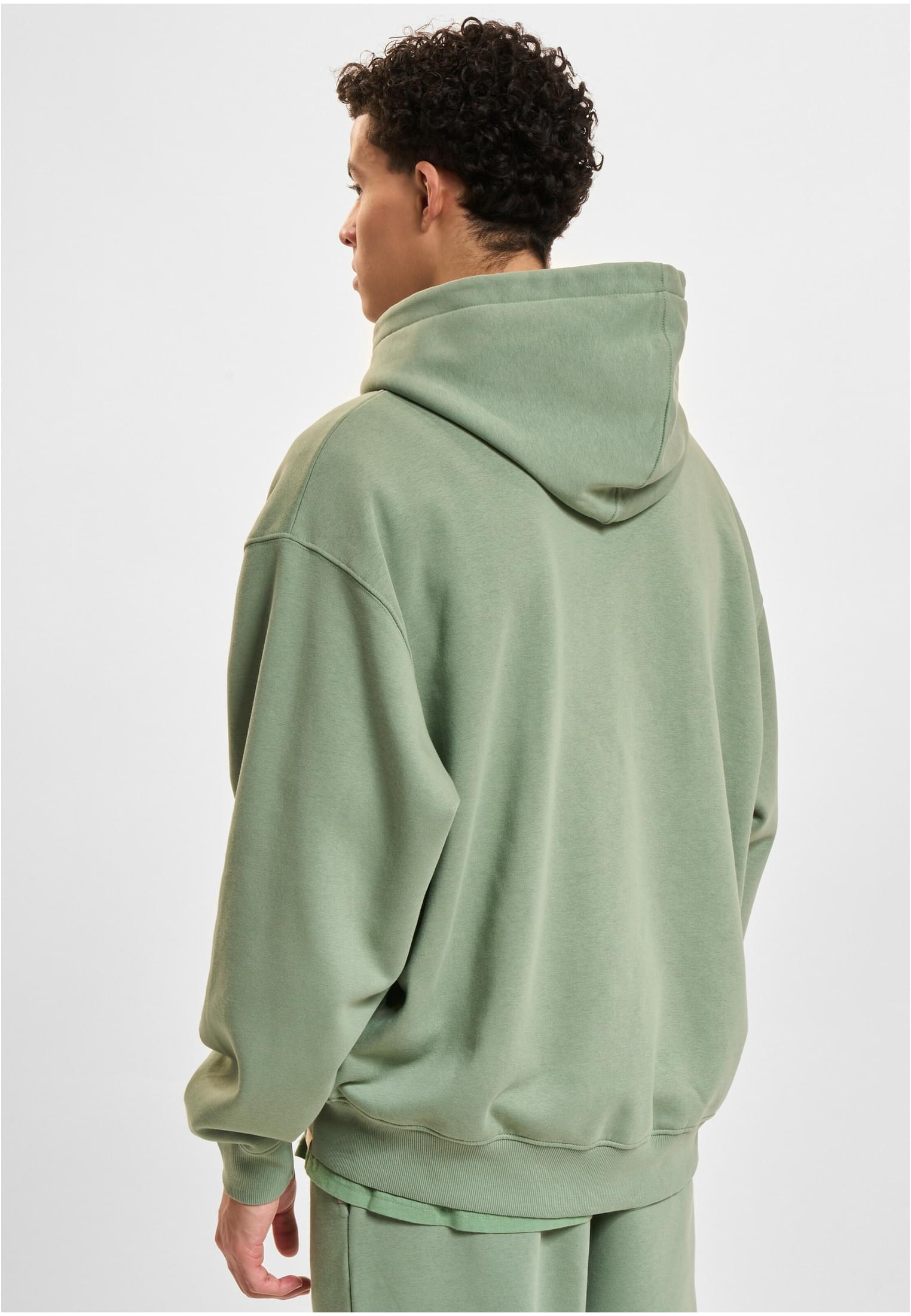 DEF Zip Hoody green washed XXL - workoutbrands.com