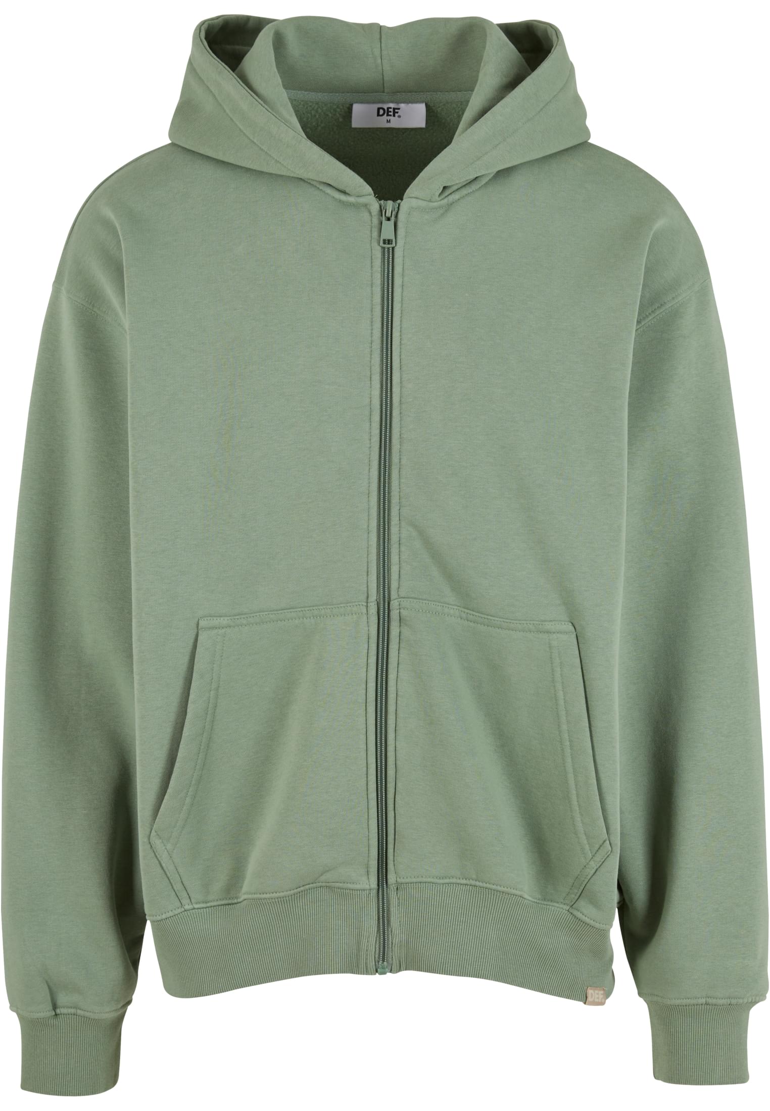 DEF Zip Hoody green washed XXL - workoutbrands.com