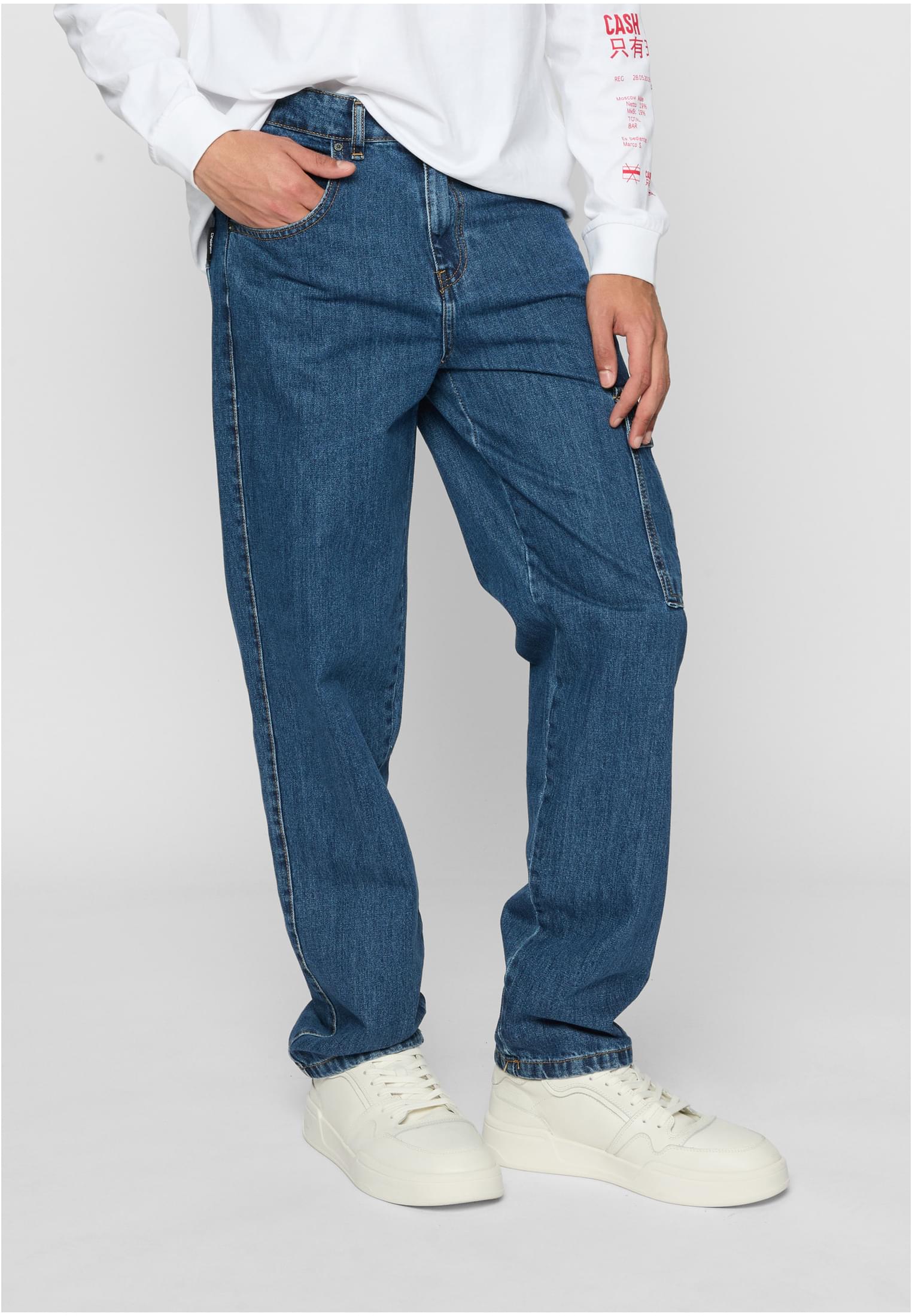 Dangerous DNGRS Baggys mid blue W40 L34 - workoutbrands.com