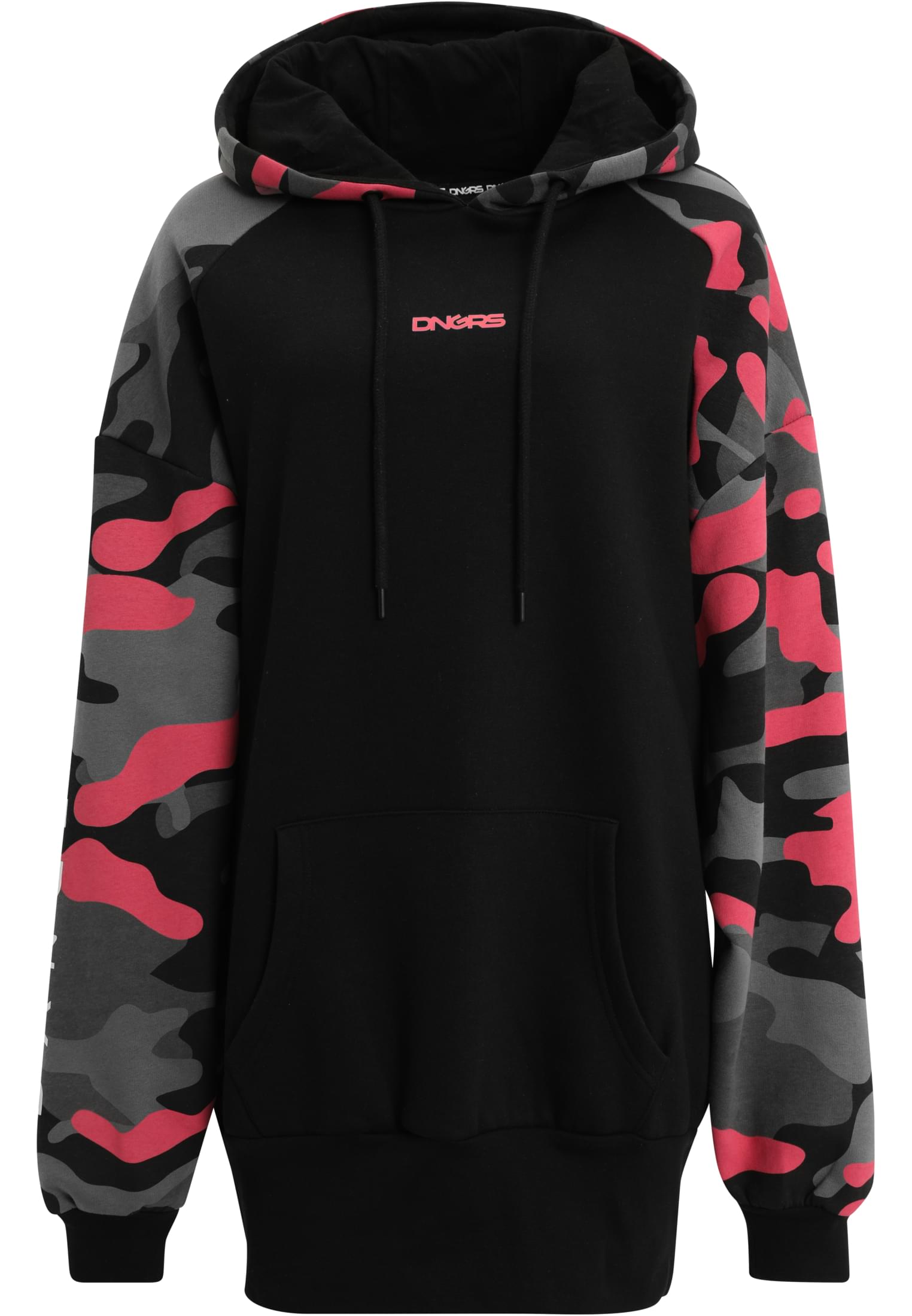 Dangerous DNGRS Oversized Hoodydress Trust black XS - workoutbrands.com