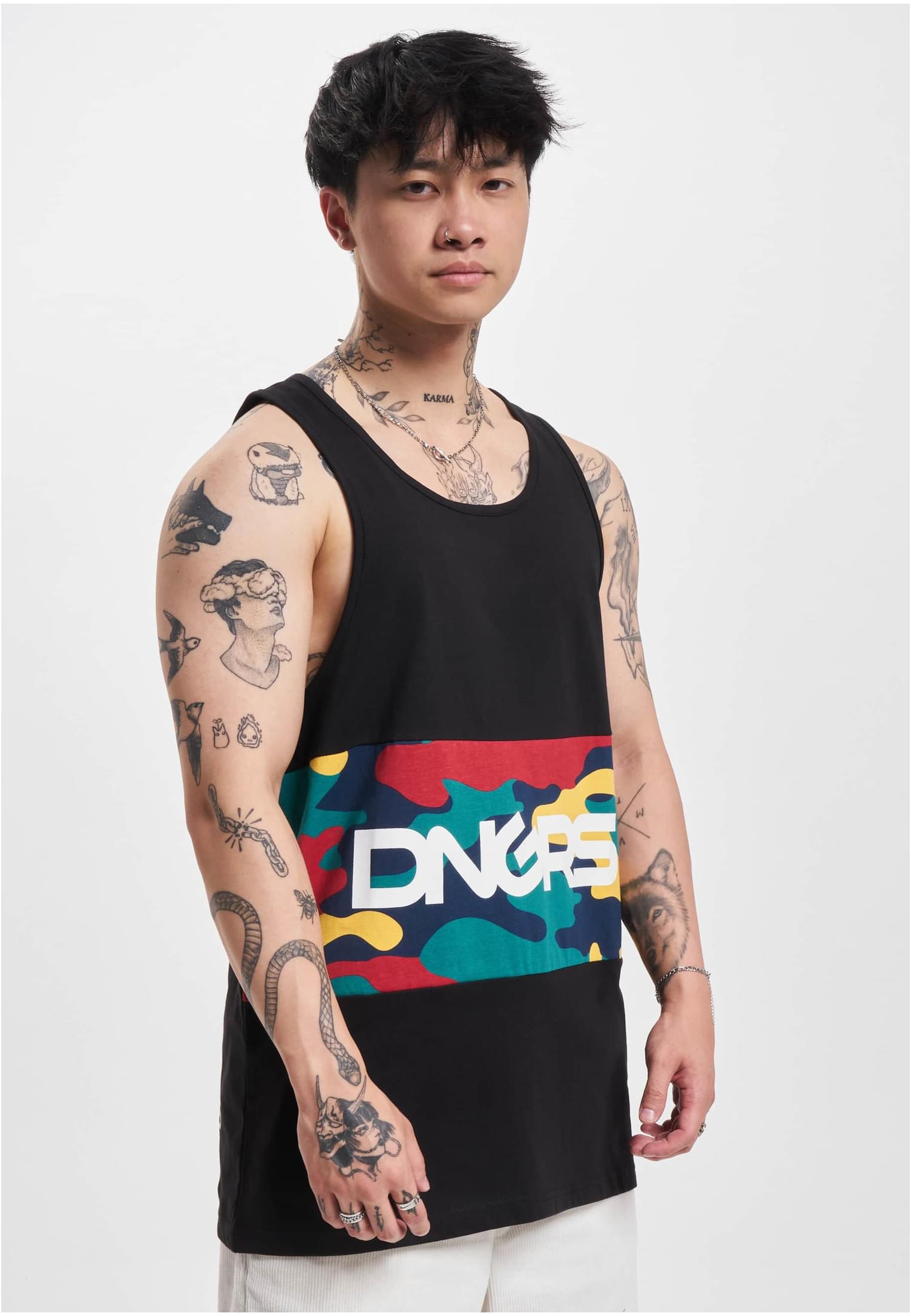 Dangerous DNGRS Tanktop HideMe black XXL - workoutbrands.com