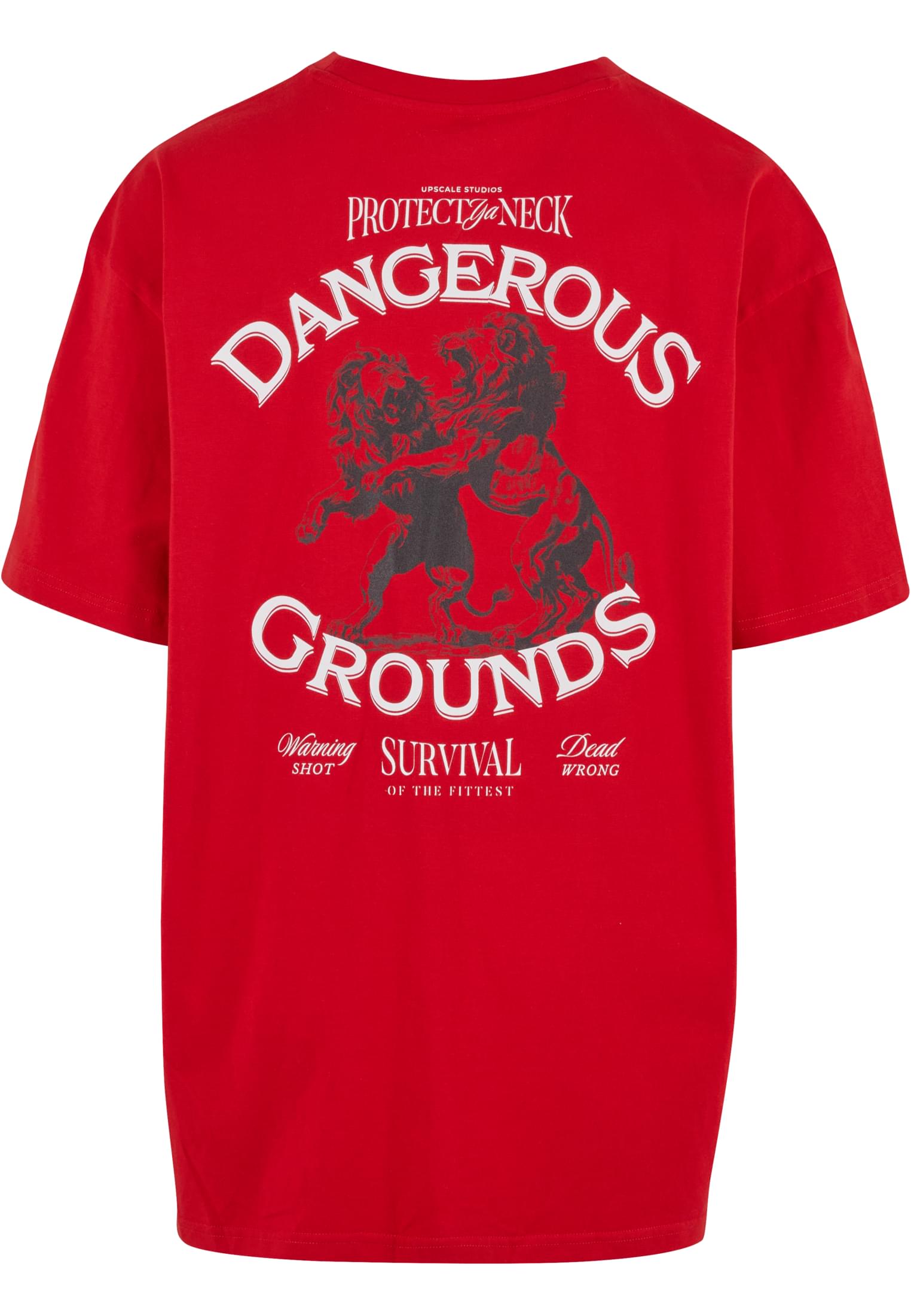 Dangerous Grounds Oversize Tee cityred XXL - workoutbrands.com