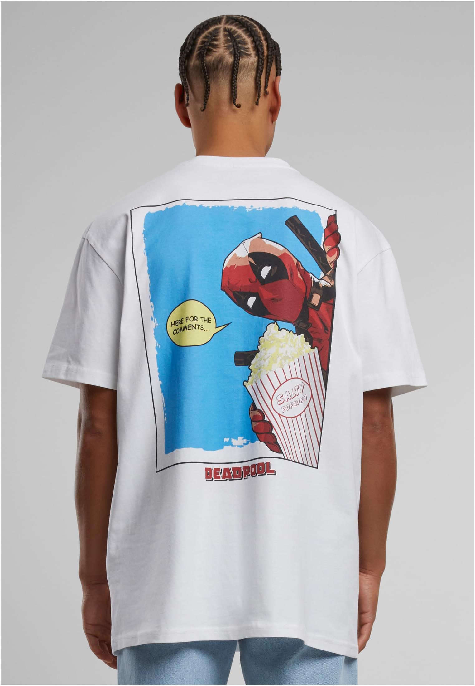 Deadpool Salty Popcorn Heavy Oversize Tee white XXL - workoutbrands.com