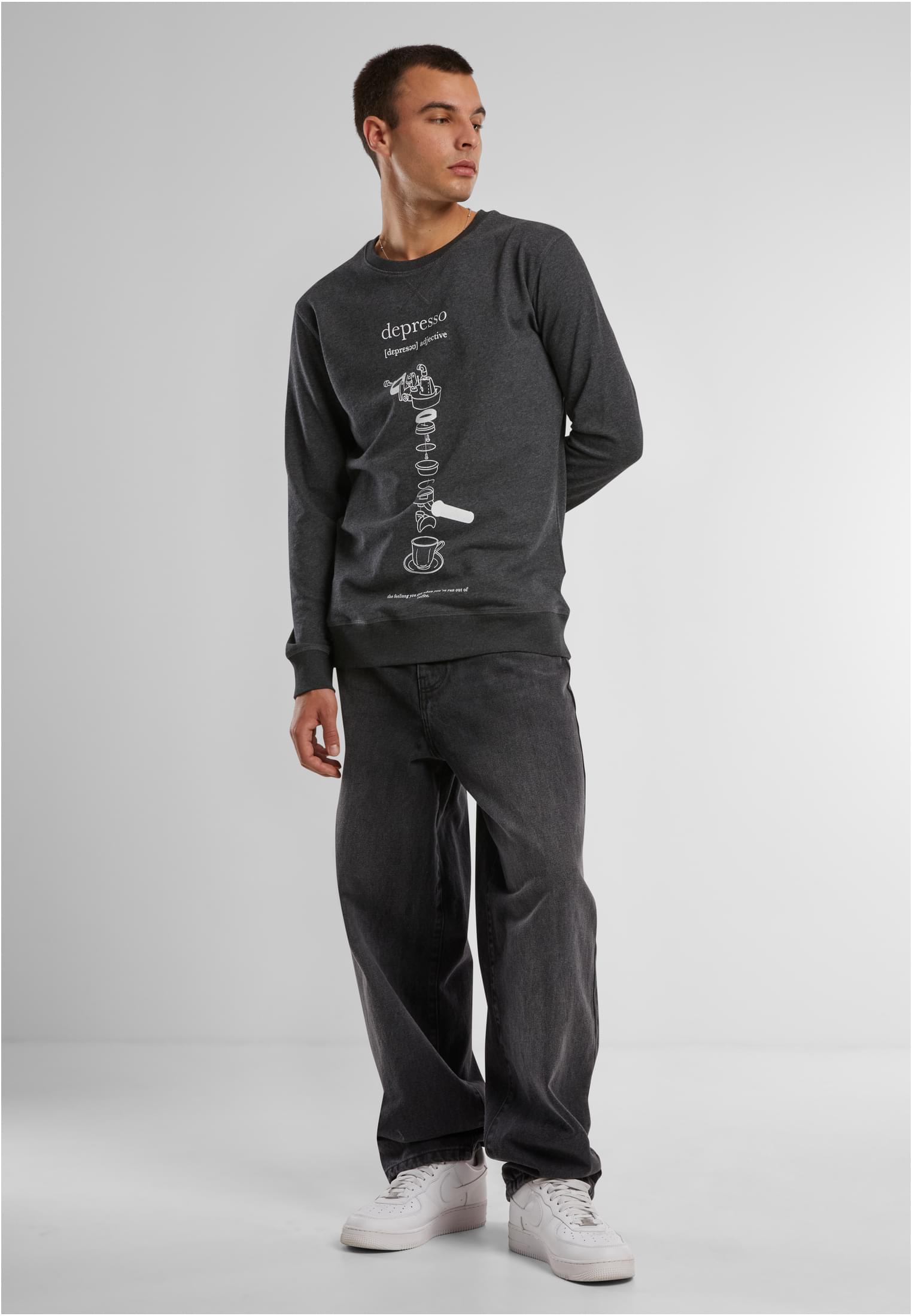 Depresso Crewneck darksand XS - workoutbrands.com