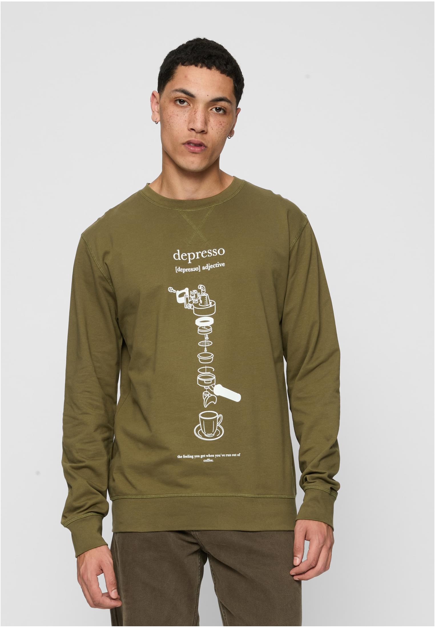 Depresso Crewneck darksand XS - workoutbrands.com