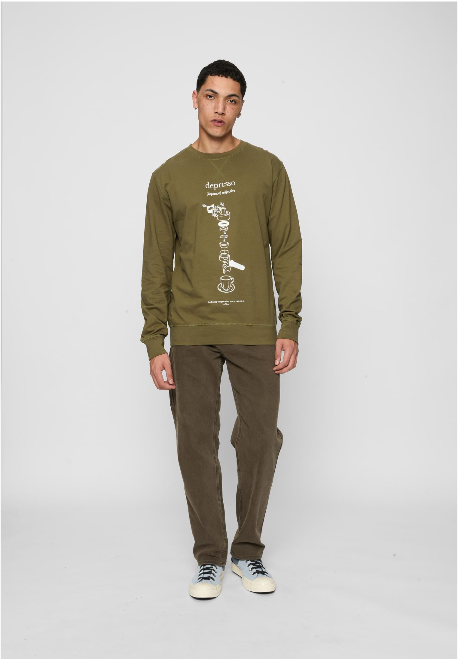 Depresso Crewneck darksand XS - workoutbrands.com