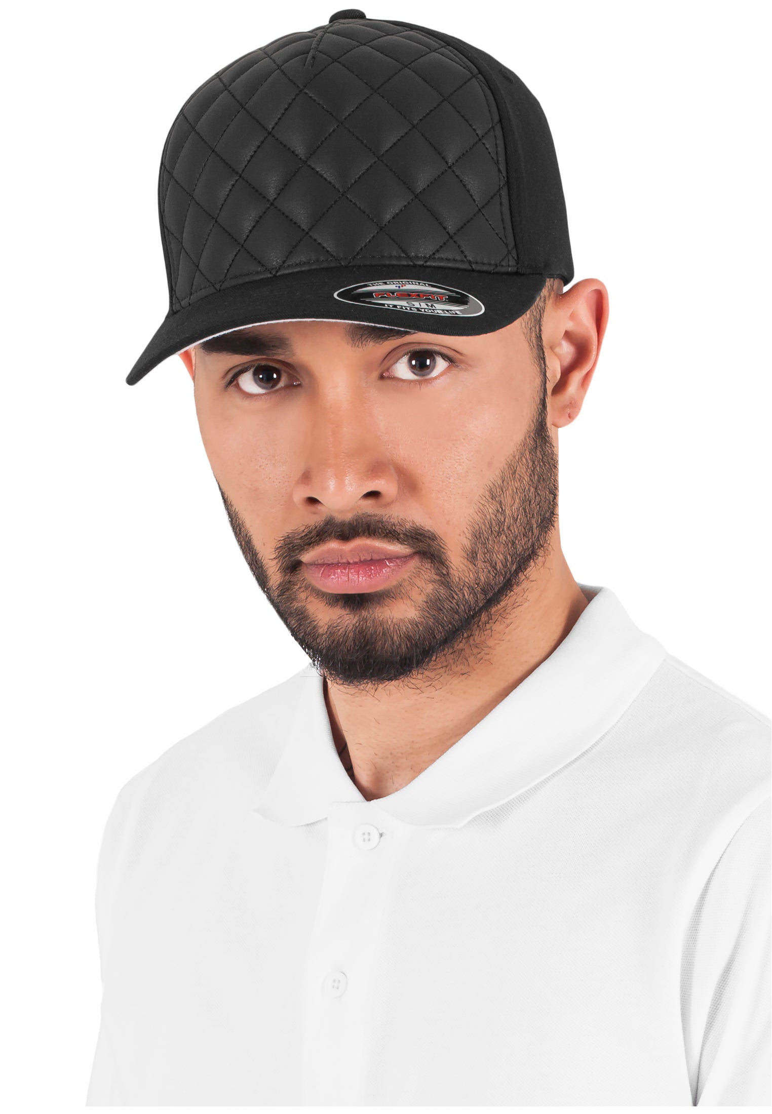 Diamond Quilted Flexfit Black Youth - workoutbrands.com