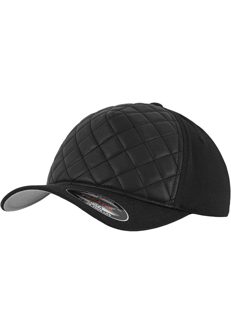 Diamond Quilted Flexfit Black Youth - workoutbrands.com