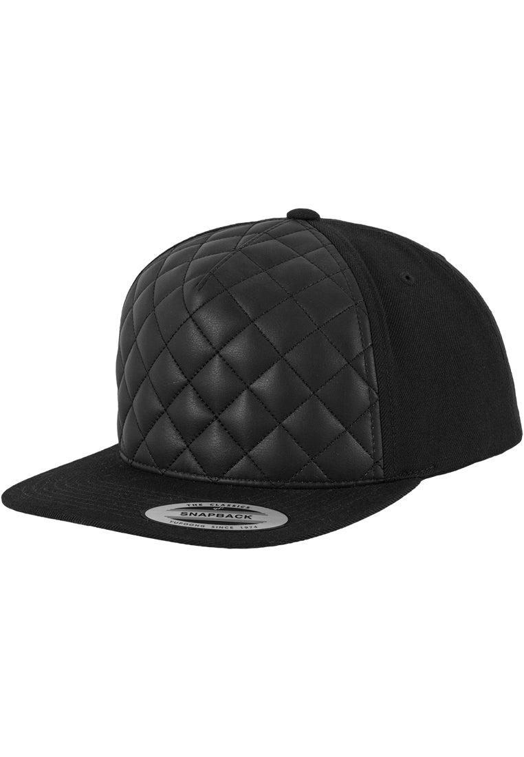 Diamond Quilted Snapback One Size - workoutbrands.com