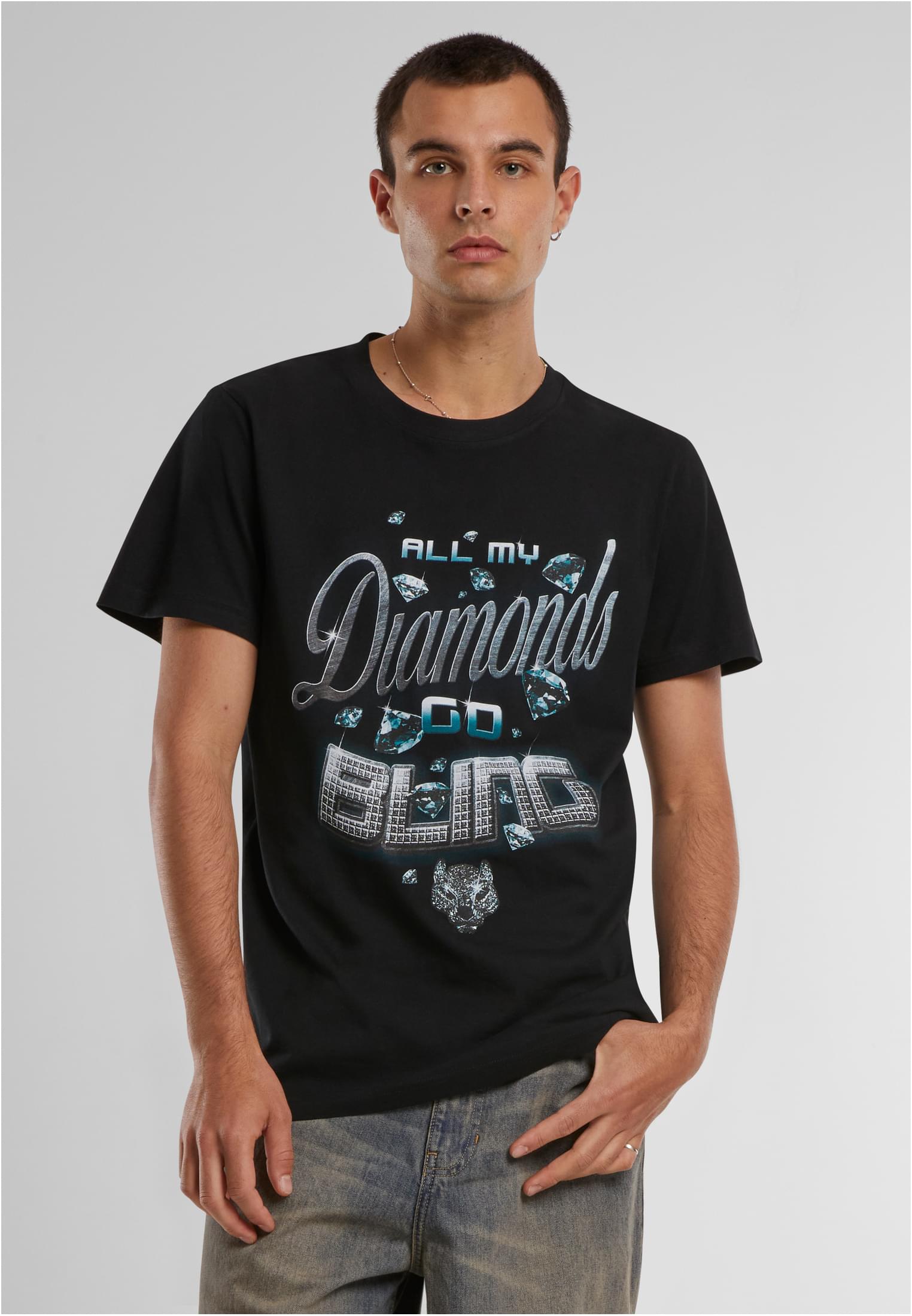 Diamonds Go Bling Tee black XXL - workoutbrands.com