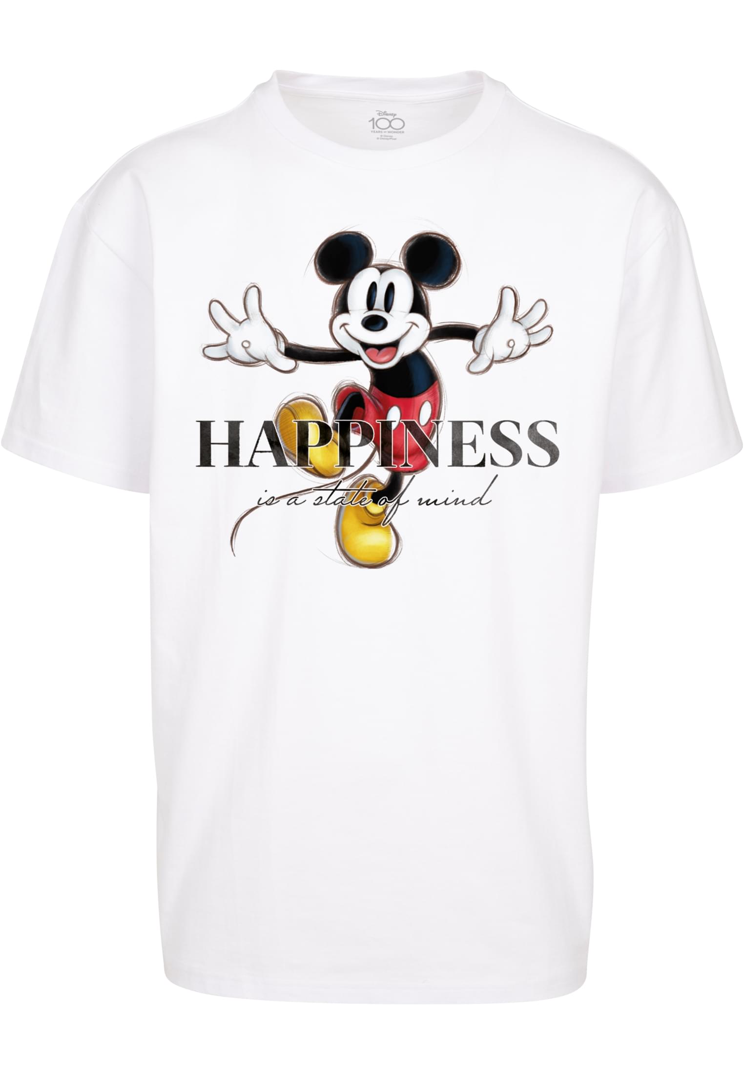 Disney 100 Mickey Happiness Oversize Tee white XXL - workoutbrands.com