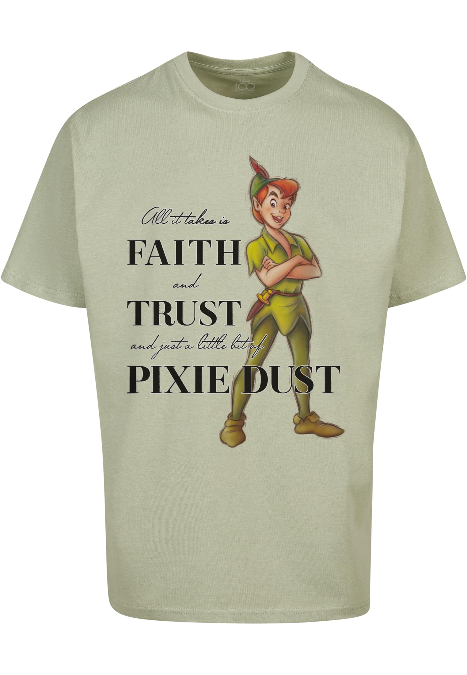 Disney 100 Peter Pan Faith and Trust Oversize Tee softsalvia XXL - workoutbrands.com