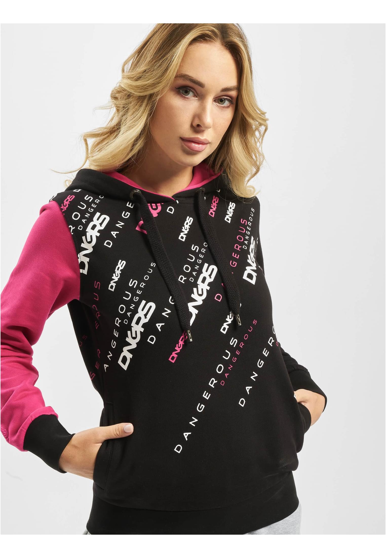 Down to Earth Hoody black/pink XS - workoutbrands.com
