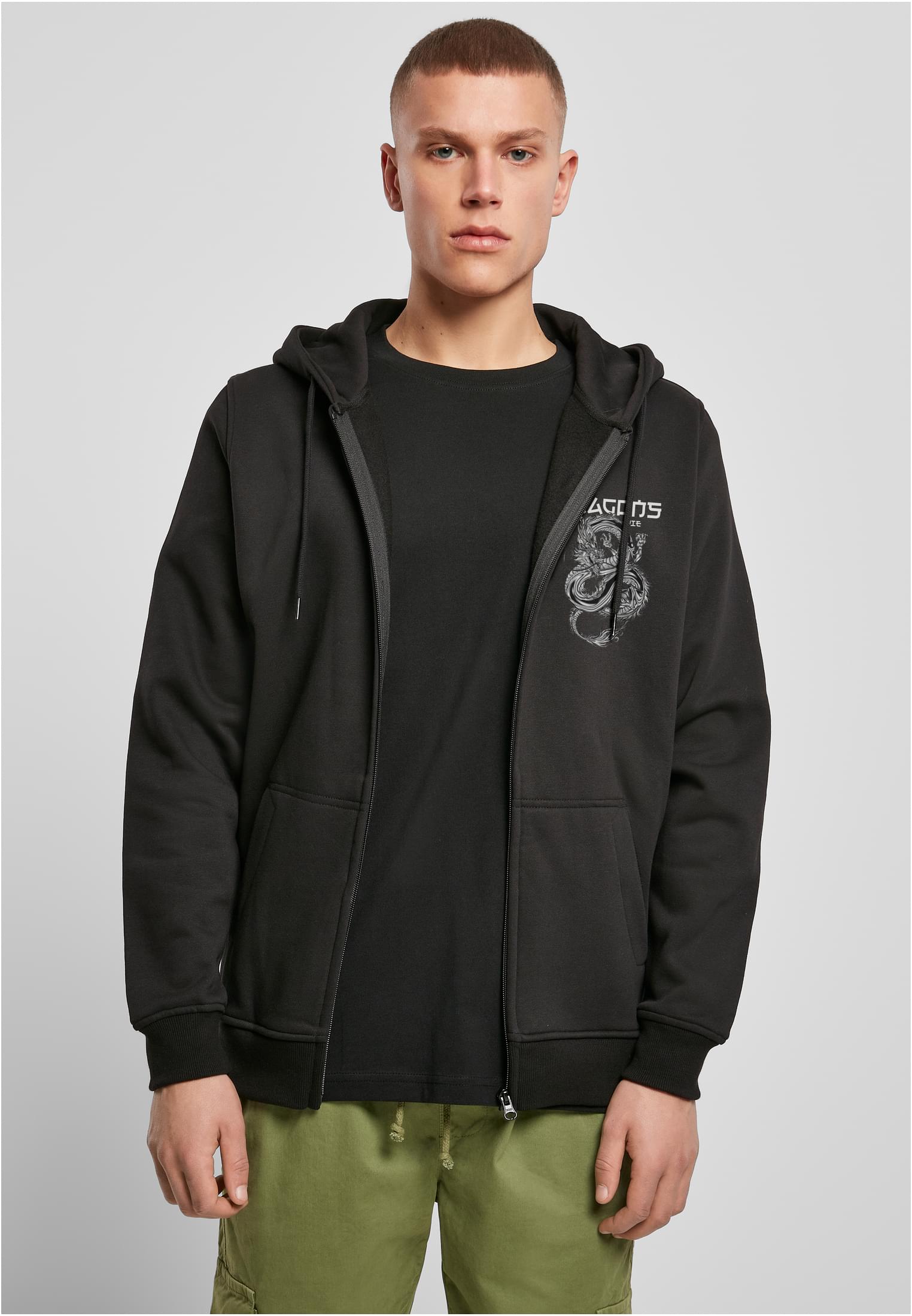 Dragons Never Die Heavy Zip Hoody black XXL - workoutbrands.com