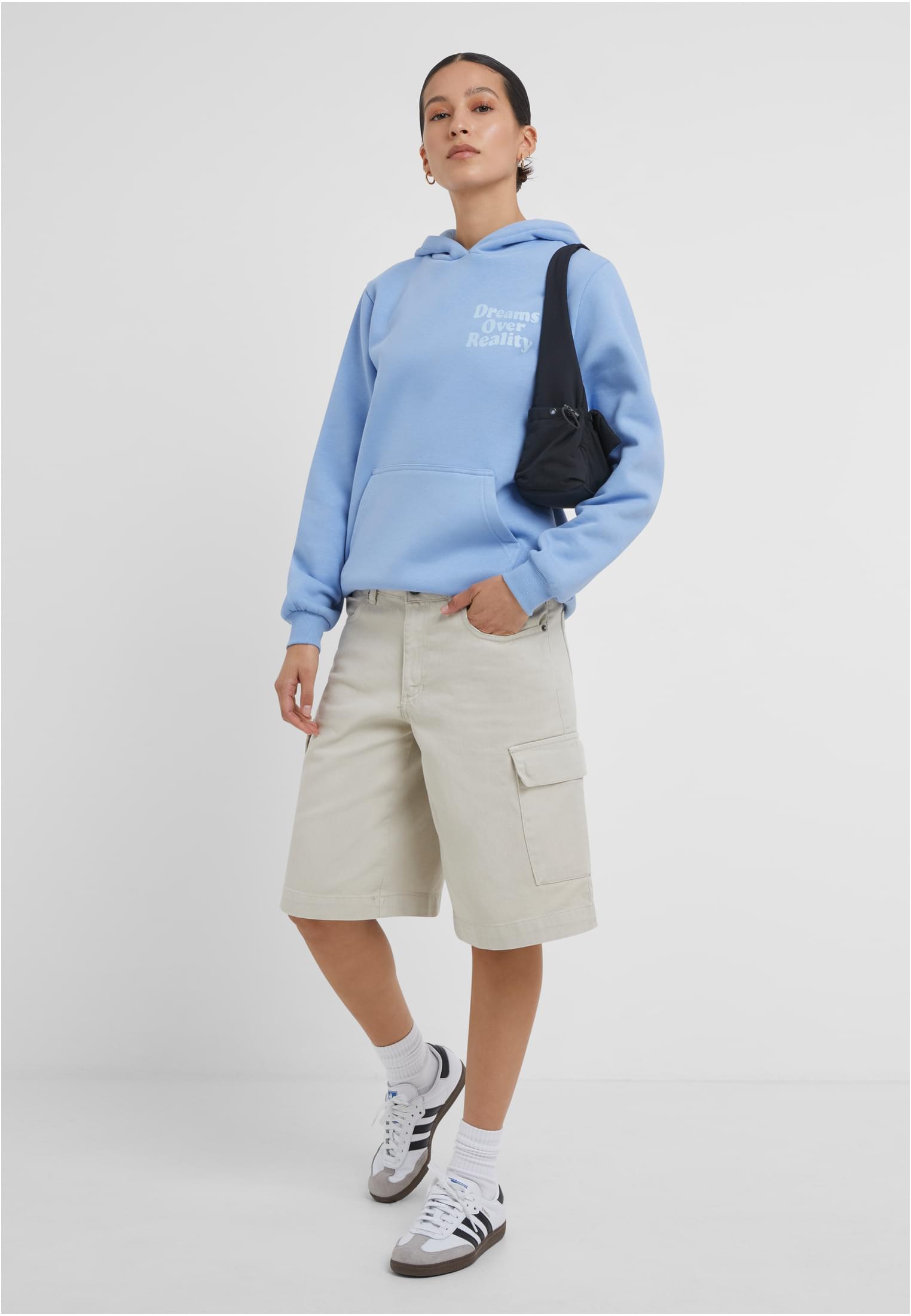 Dreams Over Reality Ladies Fluffy Hoody powderblue XXL - workoutbrands.com