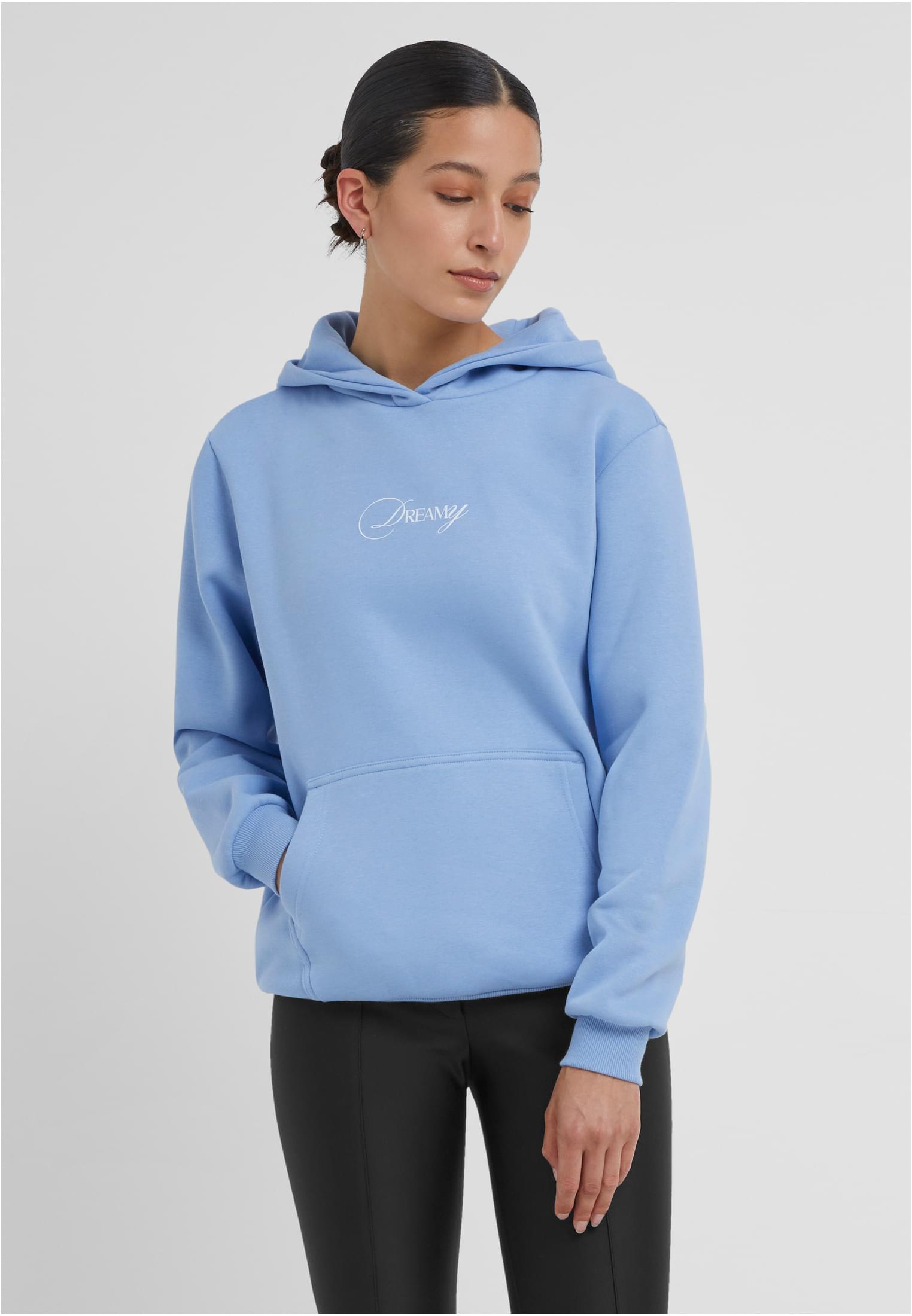 Dreamy Wording Ladies Fluffy Hoody powderblue XXL - workoutbrands.com