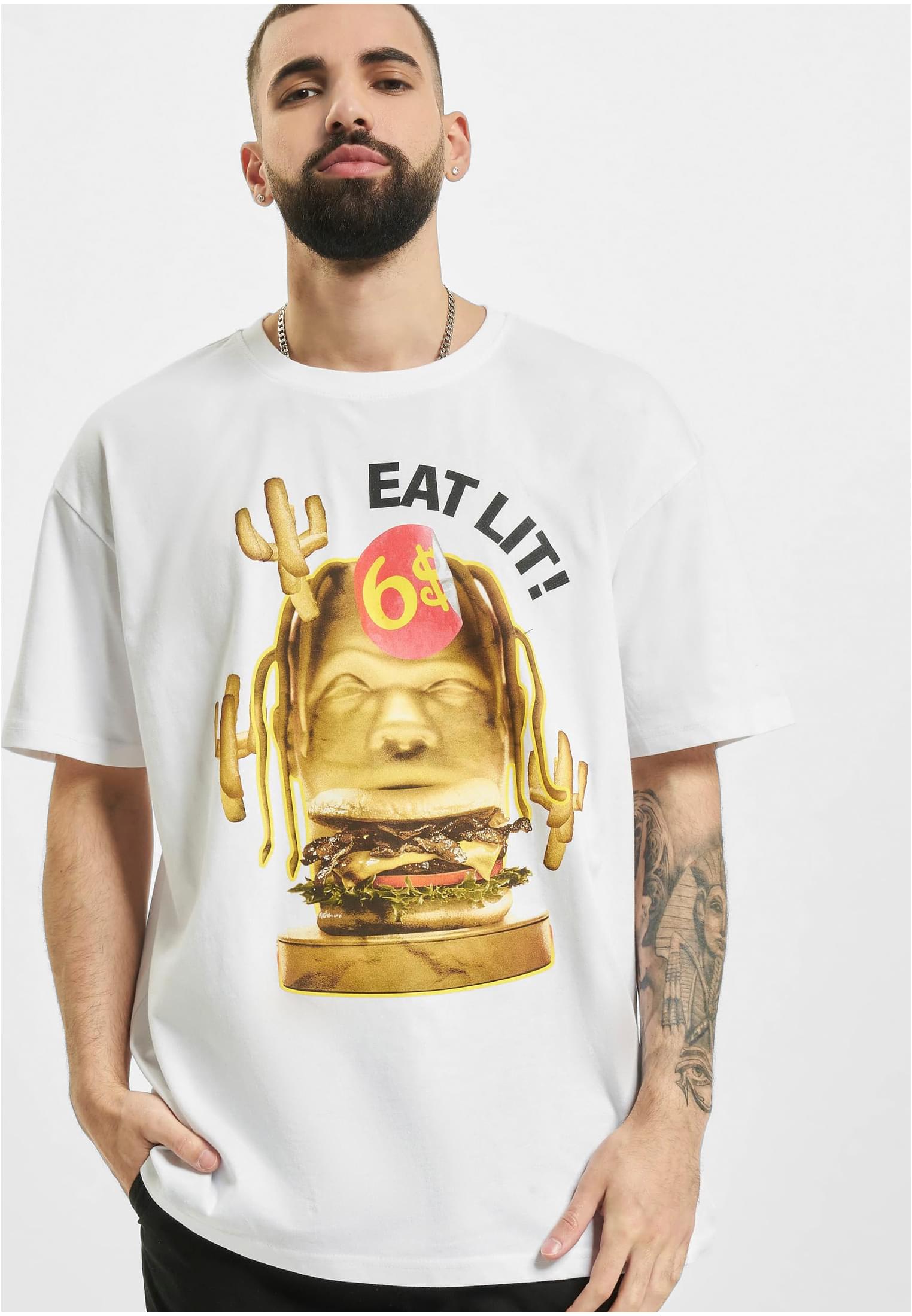Eat Lit Oversize Tee white XXL - workoutbrands.com