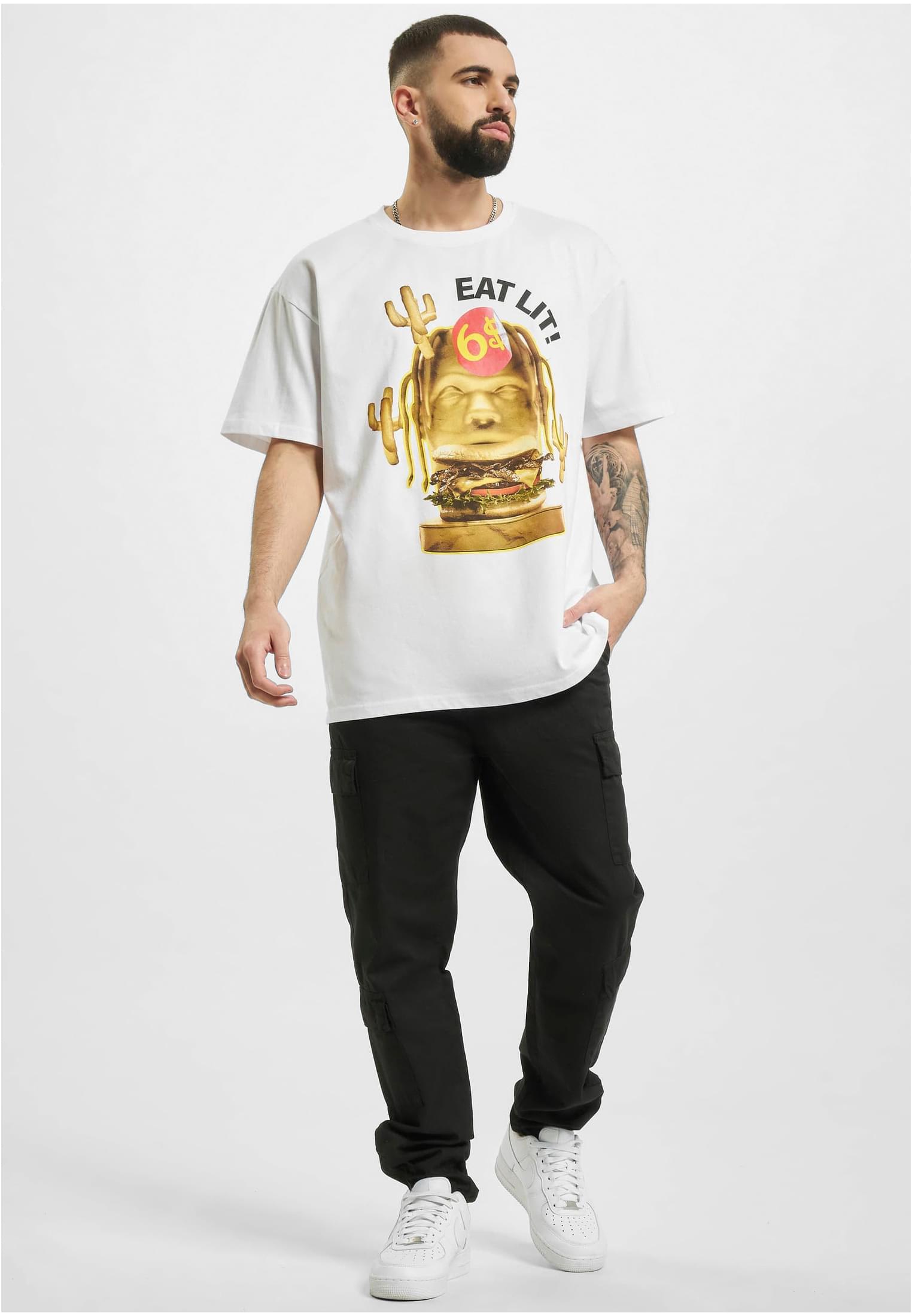 Eat Lit Oversize Tee white XXL - workoutbrands.com