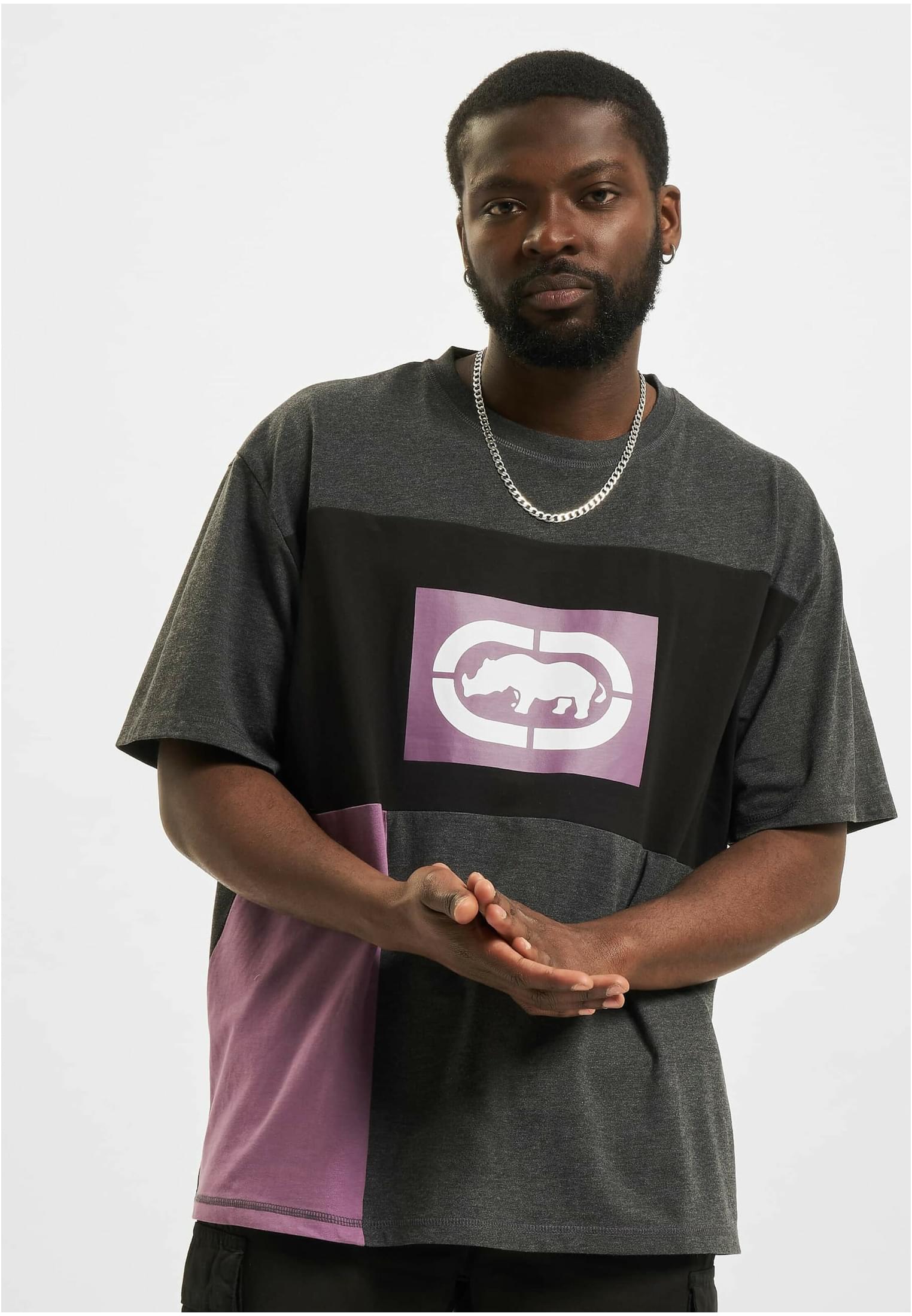 Ecko Unltd. Cairns T-Shirt anthracite/black/lila XXL - workoutbrands.com