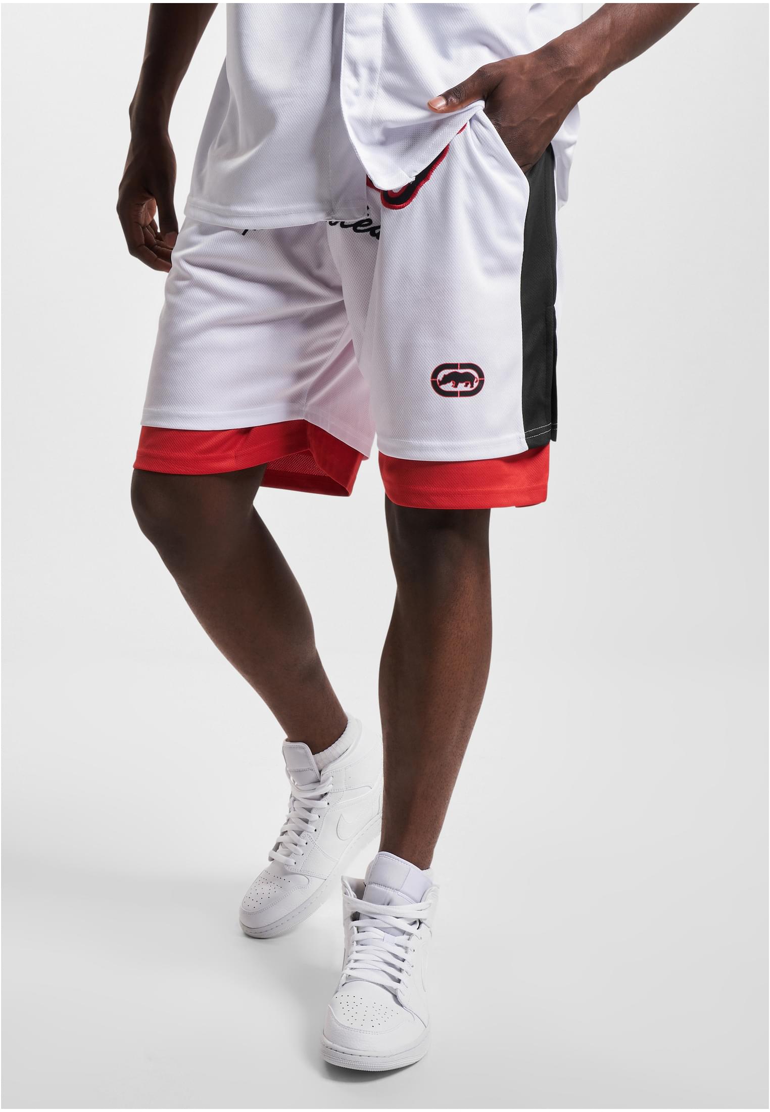 Ecko Unltd. Shorts BBALL white/red XXL - workoutbrands.com
