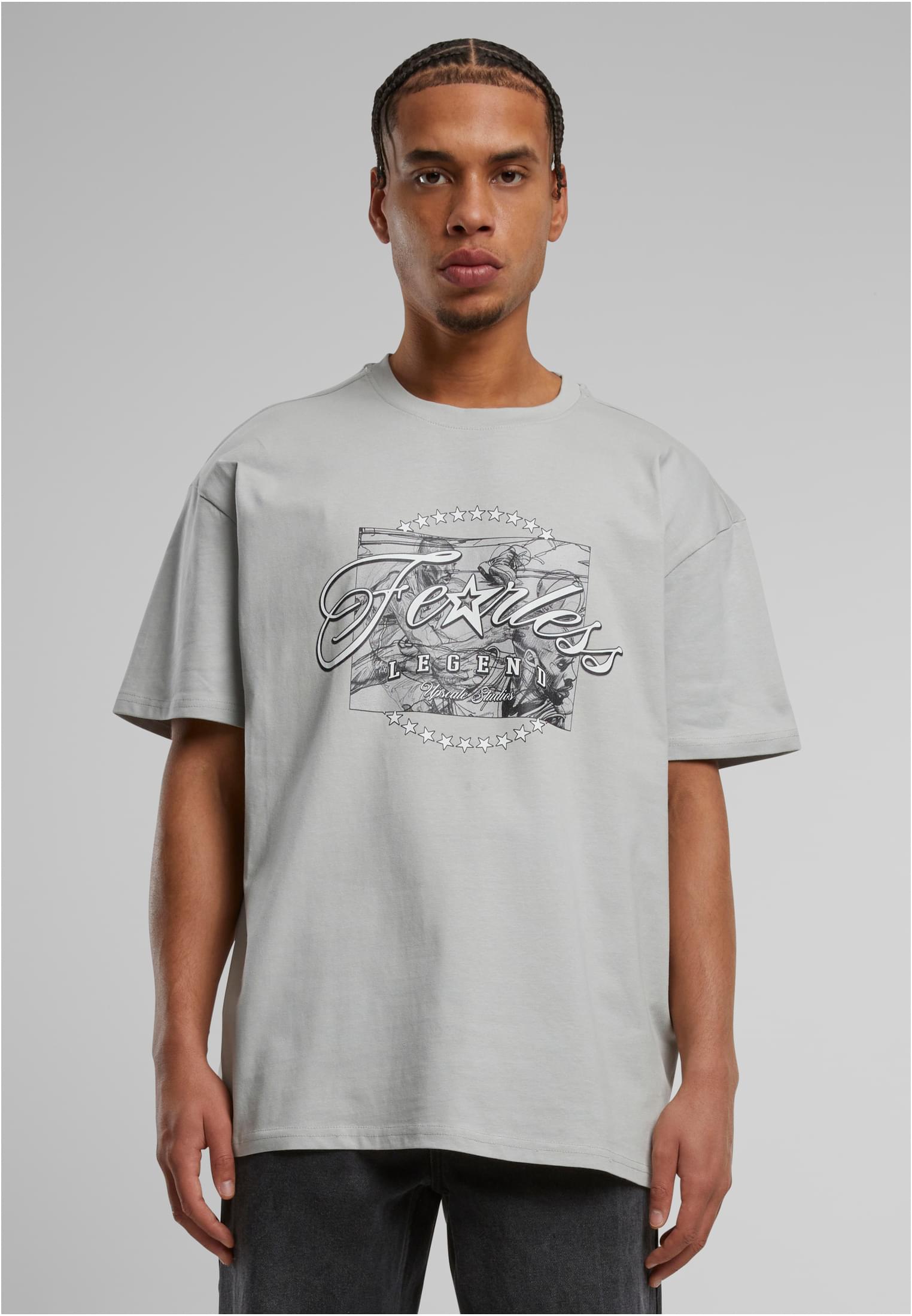 Fearless Legend Heavy Oversize Tee lightasphalt XXL - workoutbrands.com
