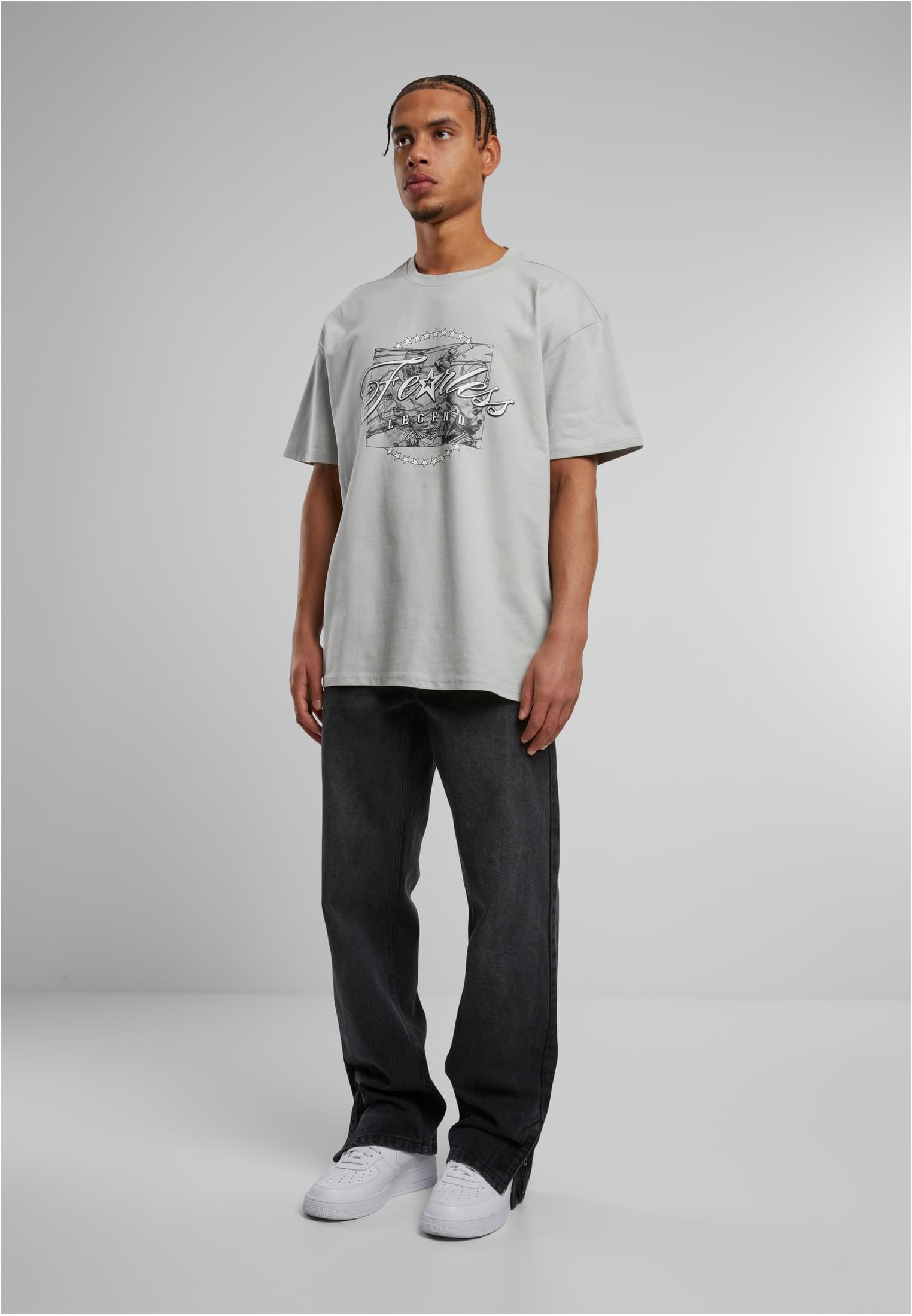 Fearless Legend Heavy Oversize Tee lightasphalt XXL - workoutbrands.com