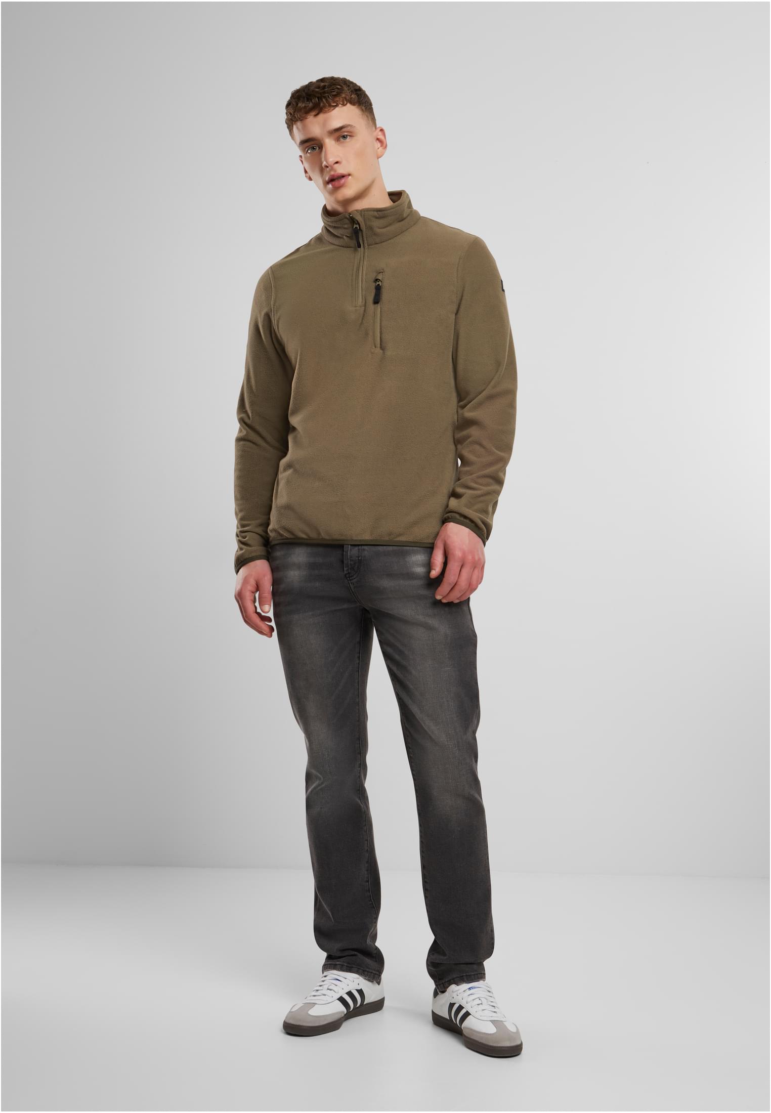 Fleece Troyer Ripstop camel 7XL - workoutbrands.com