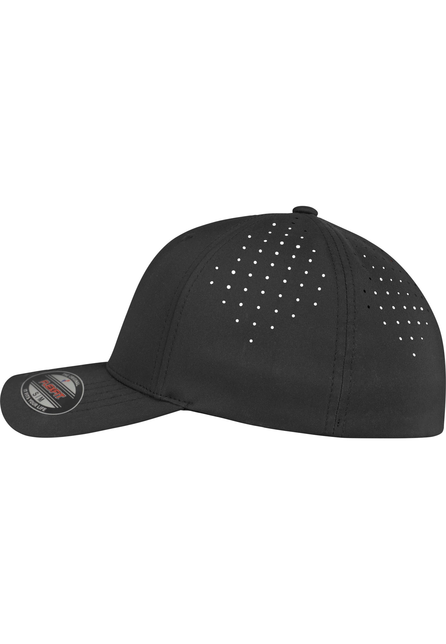 Flexfit Perforated Cap Black S/M - workoutbrands.com
