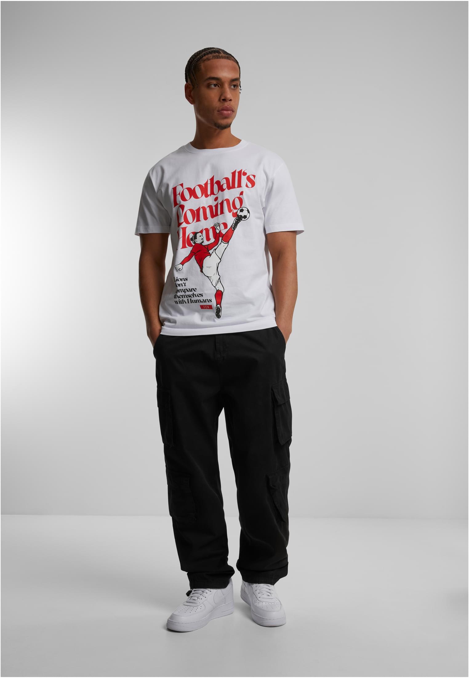 Footballs Coming Home Lions Tee white XXL - workoutbrands.com