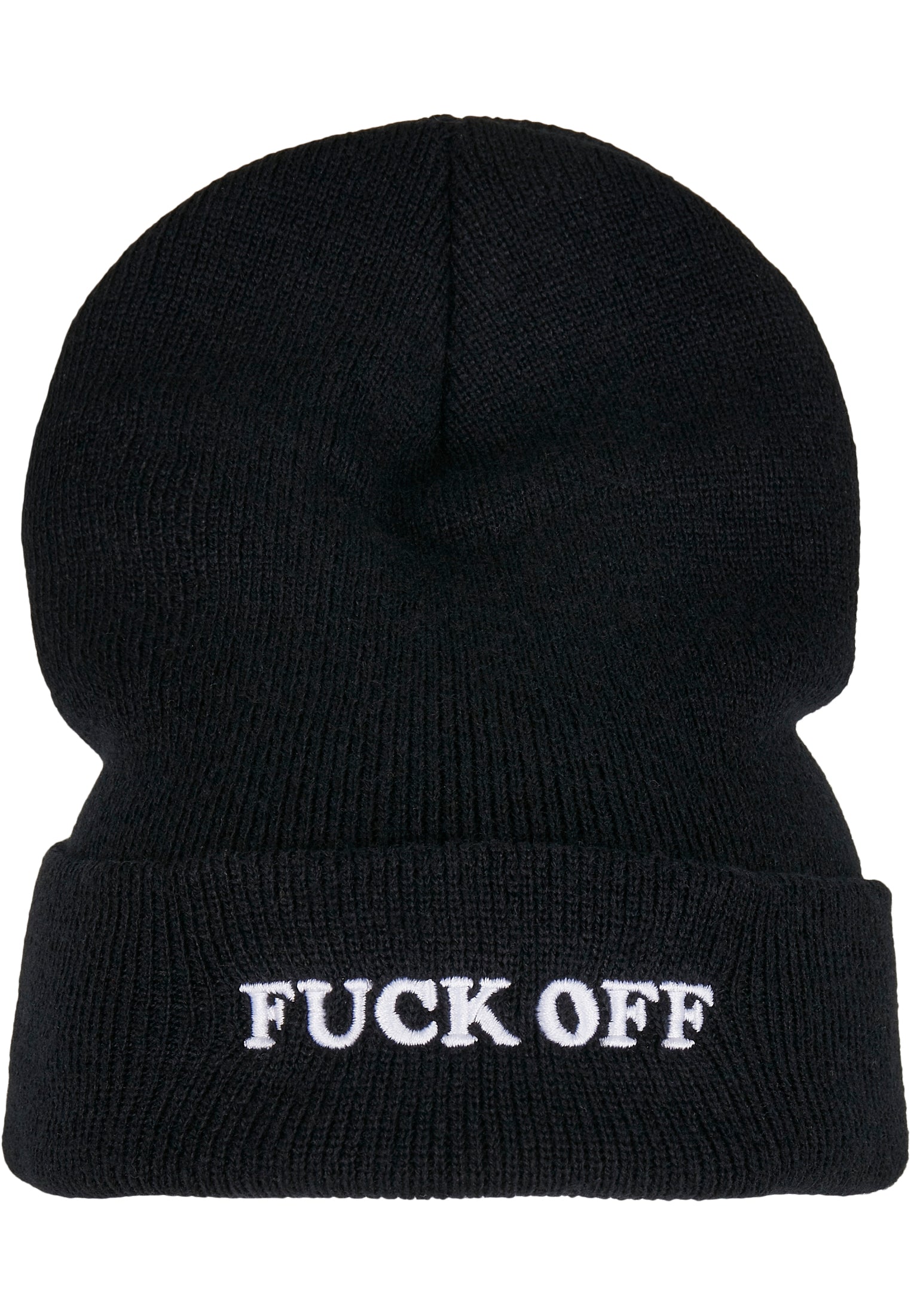 Fuck Off Beanie black/white one size - workoutbrands.com