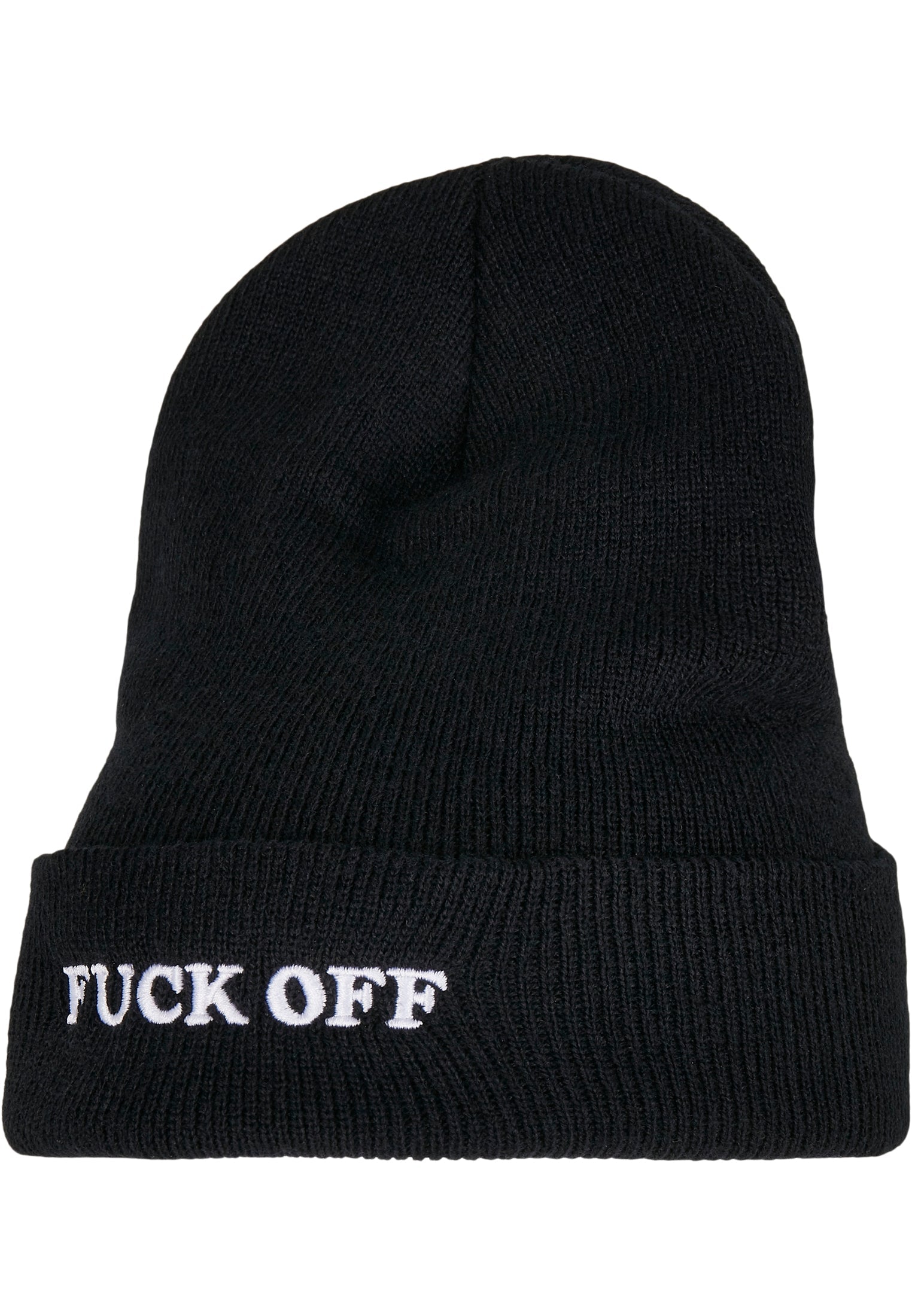 Fuck Off Beanie black/white one size - workoutbrands.com