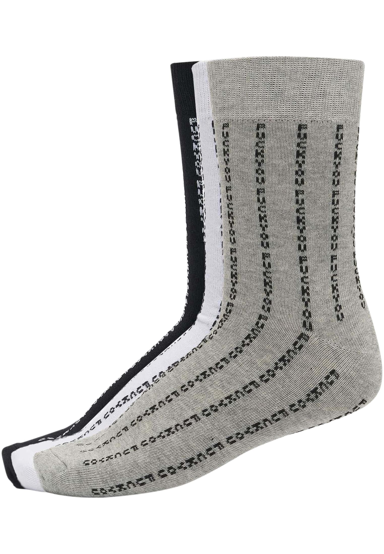 Fuck You Socks 3-Pack black/grey/white 35-38 - workoutbrands.com