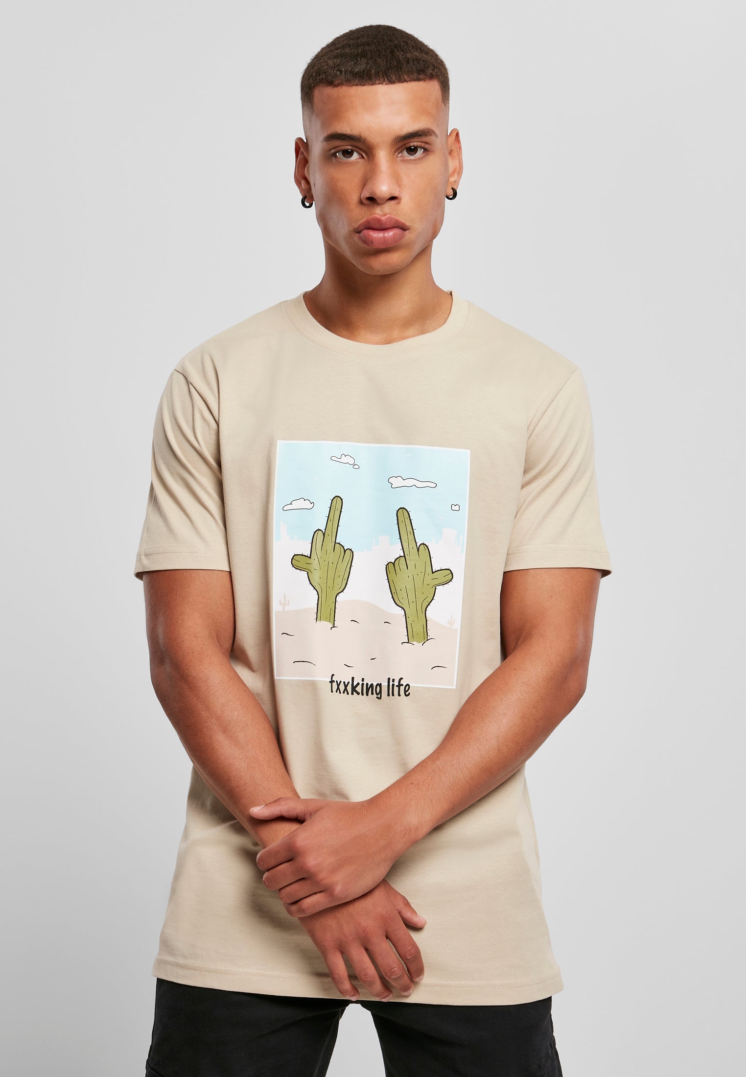 Fucking Life Tee sand XXL - workoutbrands.com